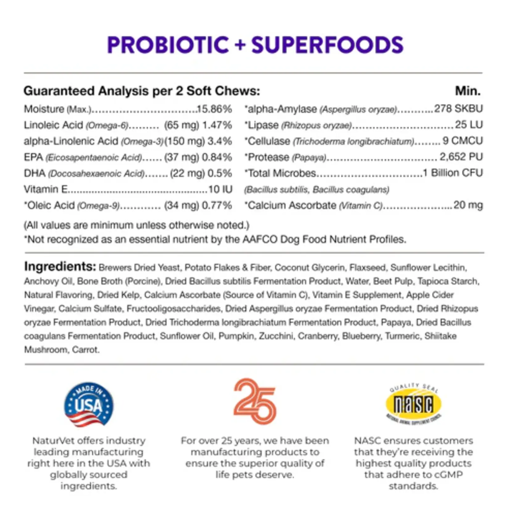 NaturVet NaturVet Evolutions Superblend Probiotics 90ct