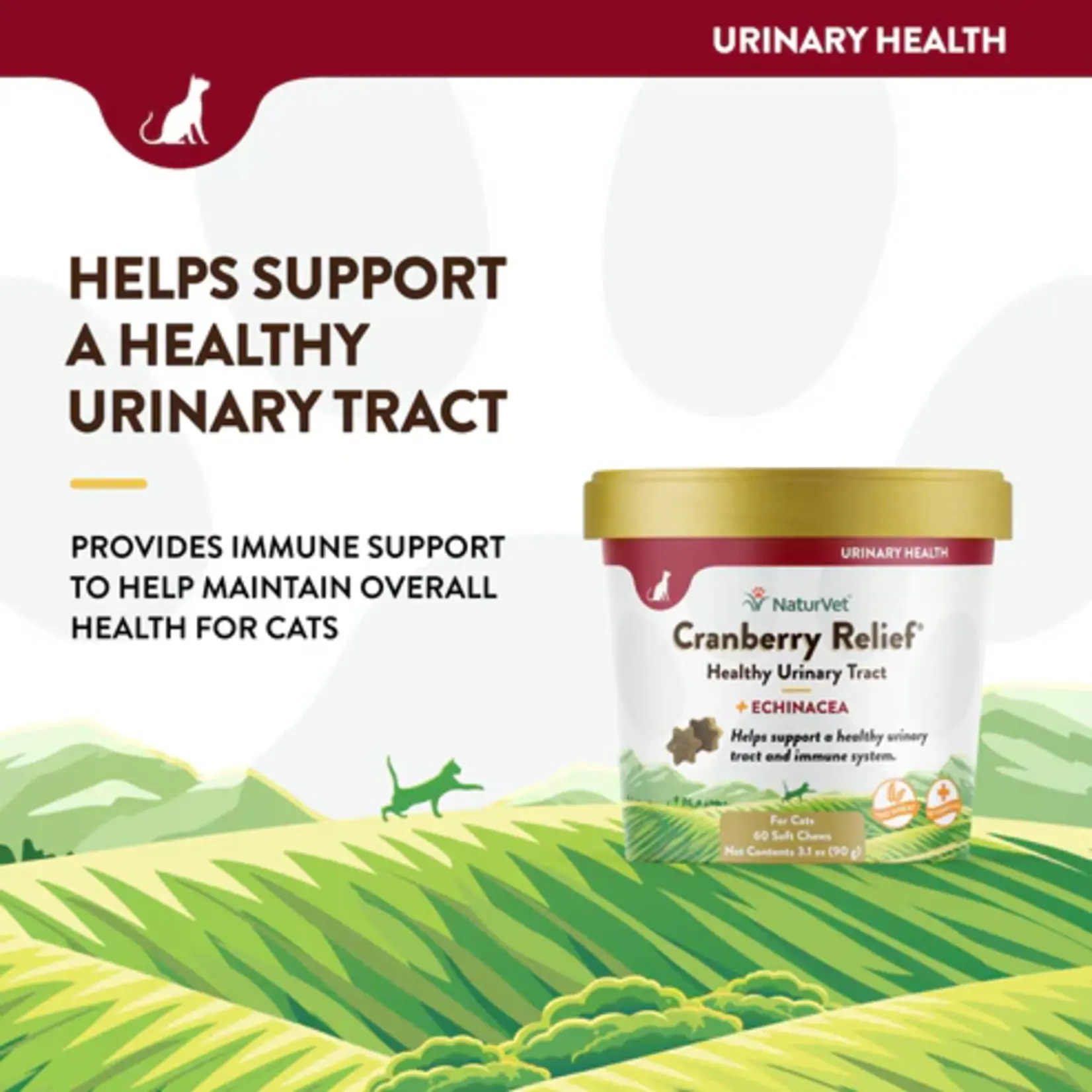 NaturVet NaturVet Cat Soft Chew Cranberry Relief 60ct