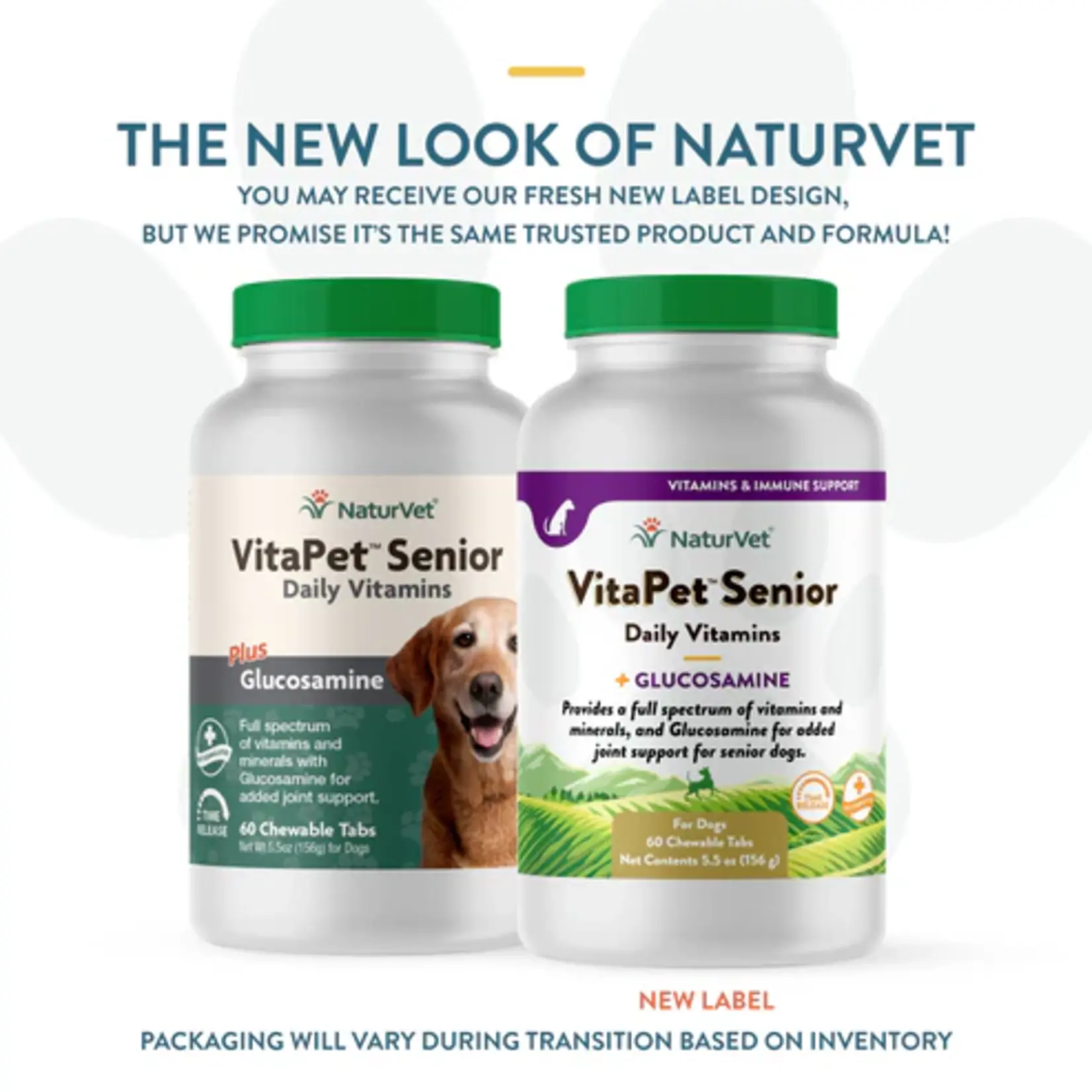 NaturVet NaturVet VitaPet Senior Glucosamine Daily Vitamin Tablets 60ct