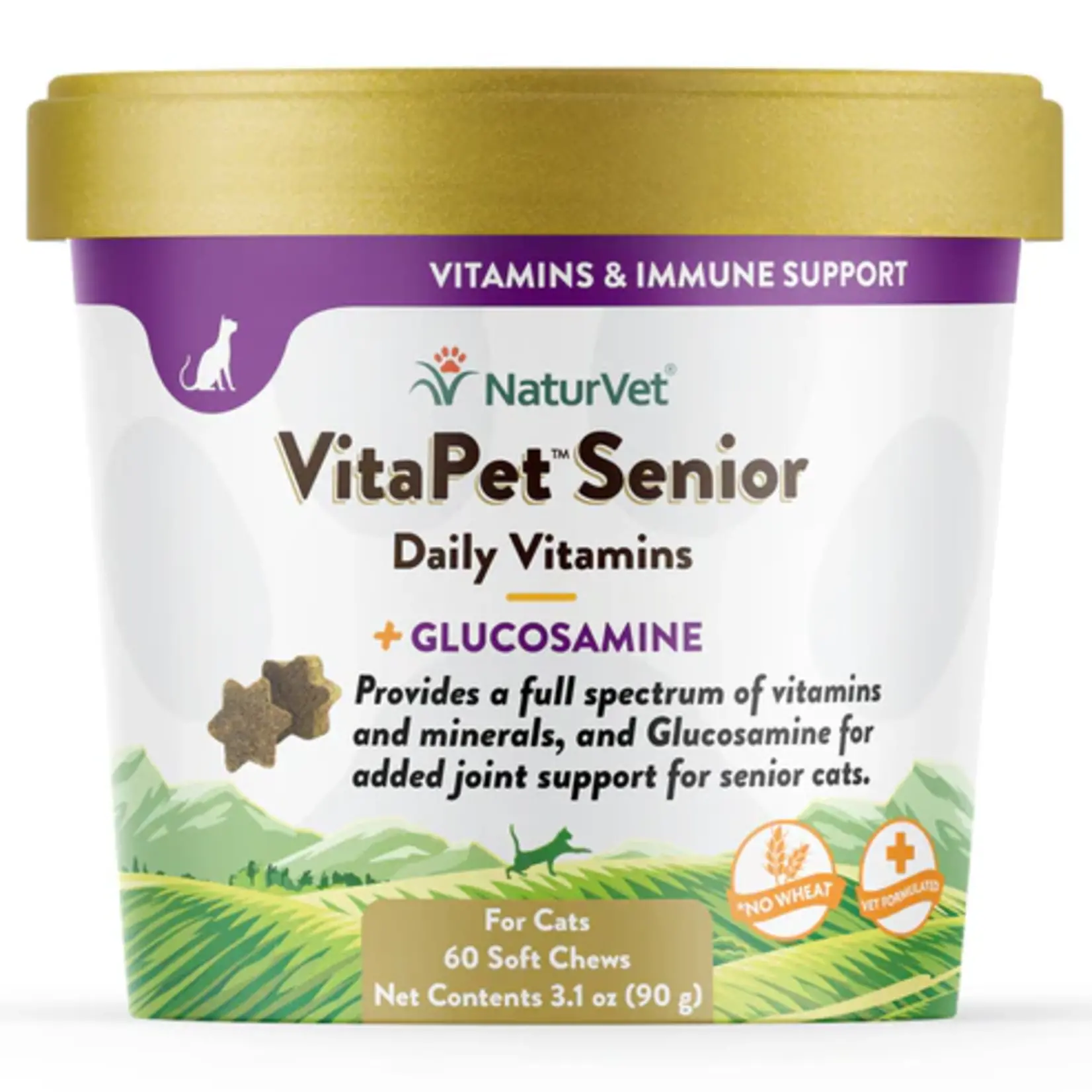 NaturVet Naturvet Cat Vita Senior Chew Cup 60 Ct