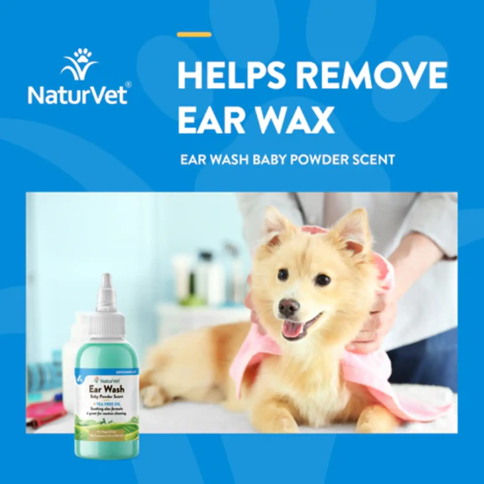 NaturVet NaturVet Ear Wash Tea Tree Oil 4oz