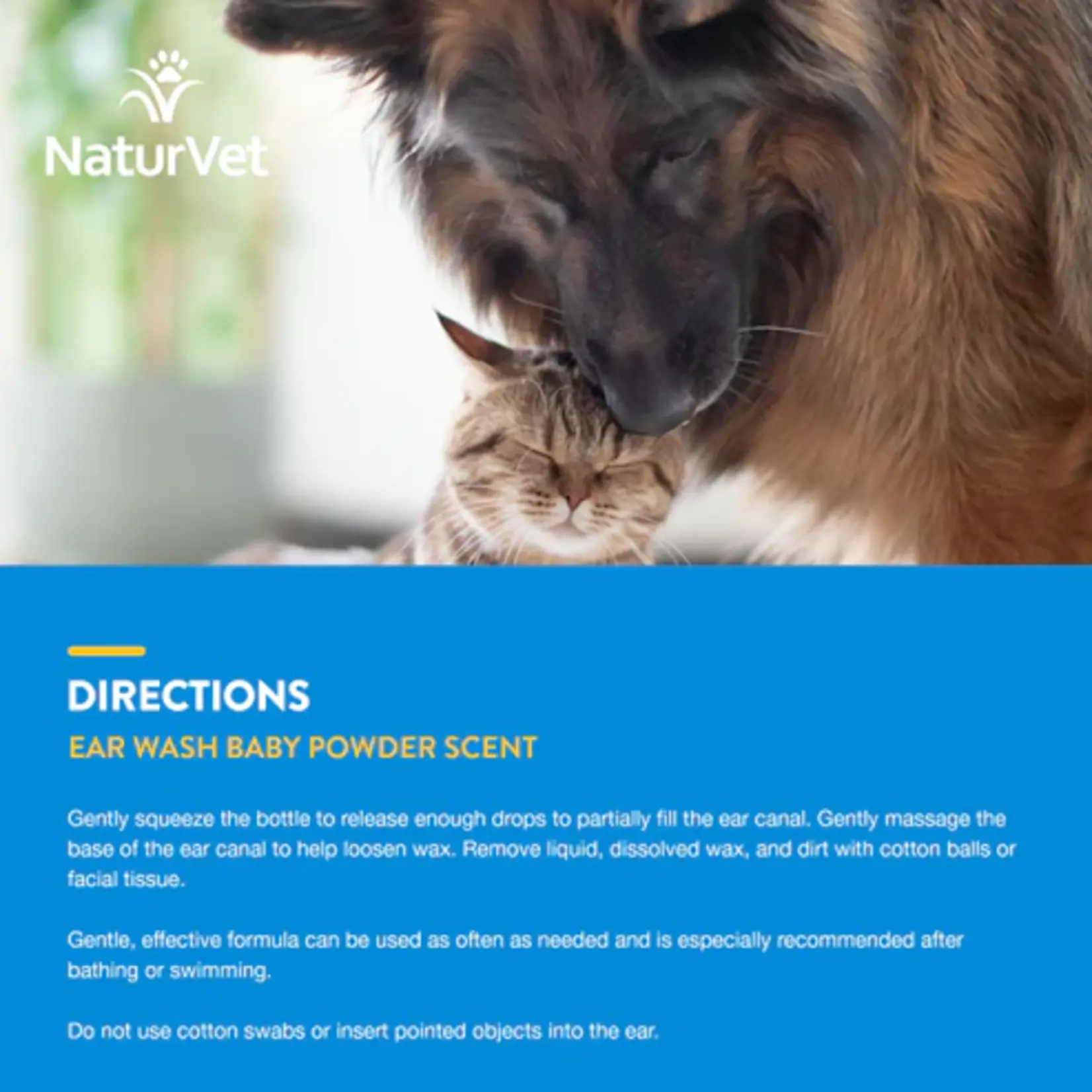 NaturVet NaturVet Ear Wash Tea Tree Oil 4oz