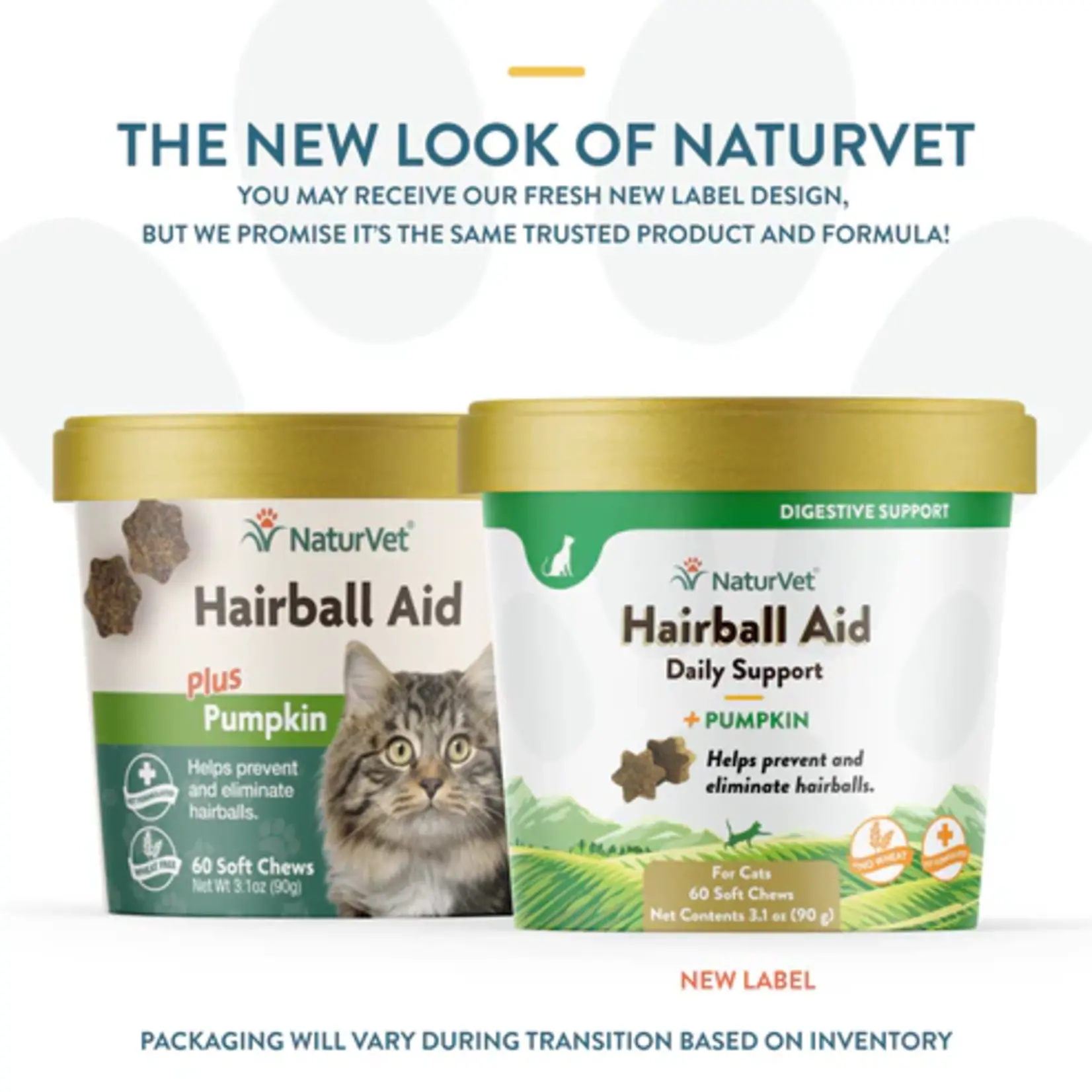 NaturVet NaturVet Cat Soft Chews Hairball + Pumpkin 60ct