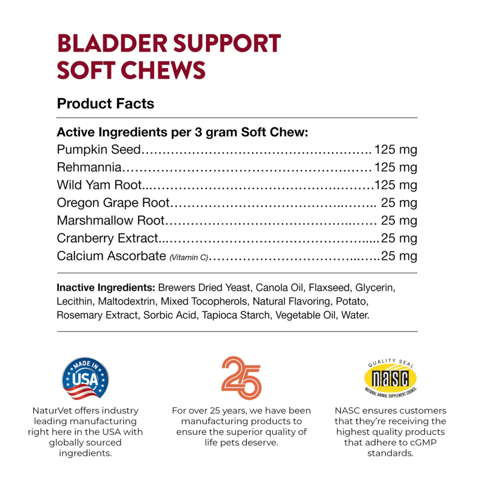 NaturVet NaturVet Bladder Support 60ct