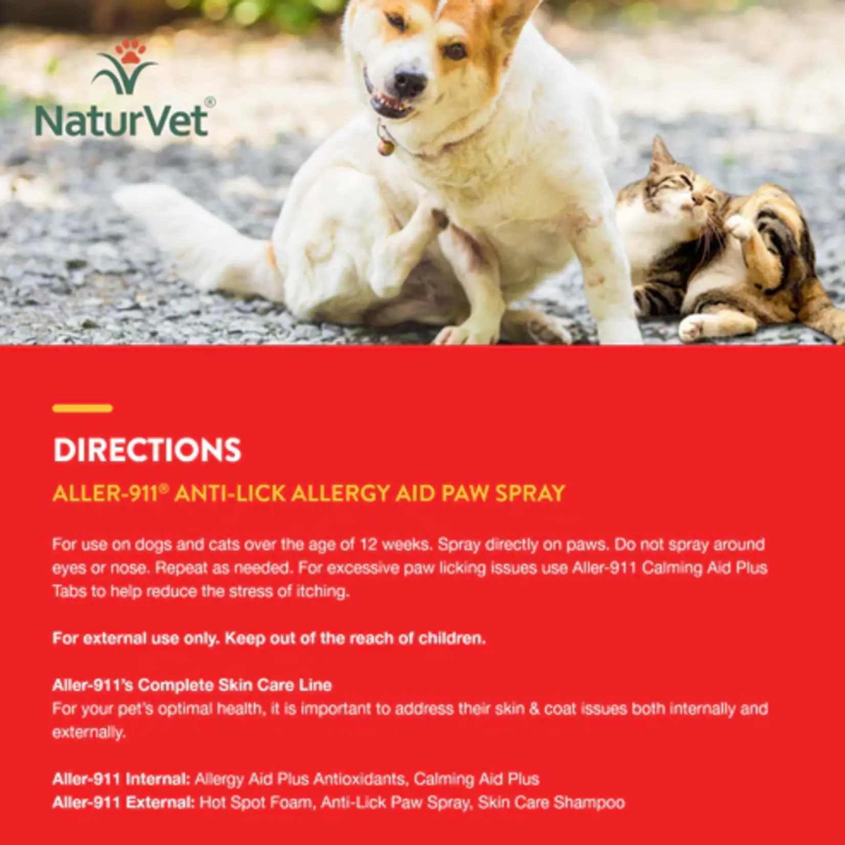 NaturVet NaturVet Allergy paw spray 911 8oz