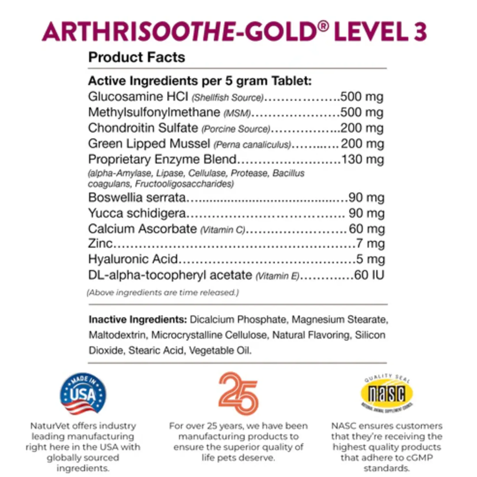 NaturVet NaturVet ArthriSoothe-Gold Advanced Care Chewable Tablets 90ct