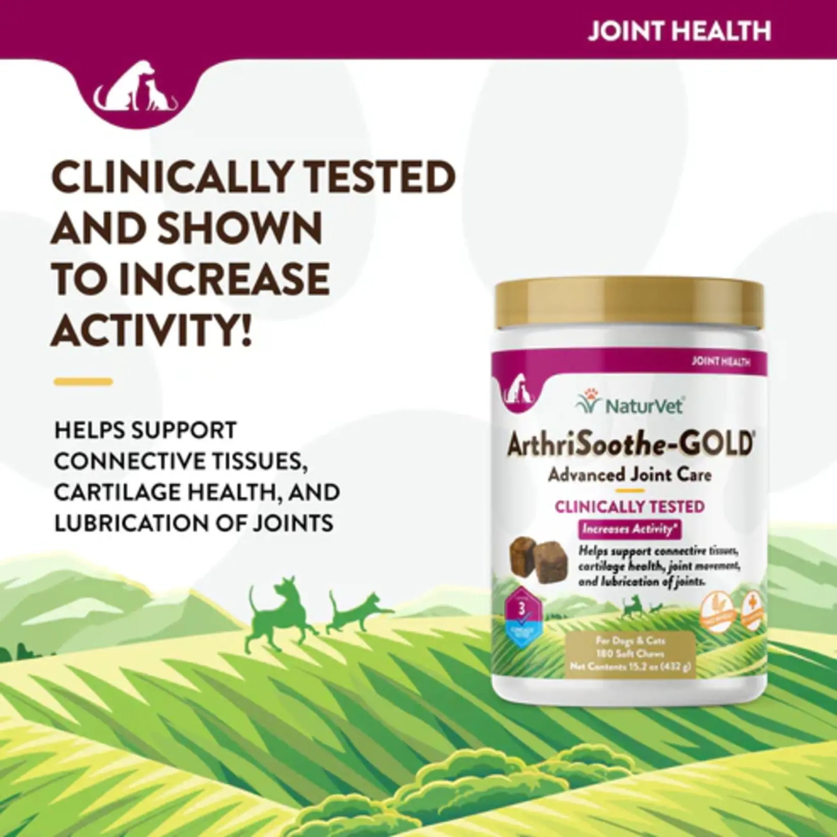 NaturVet NaturVet ArthriSoothe-Gold Advanced Care Soft Chews 180ct