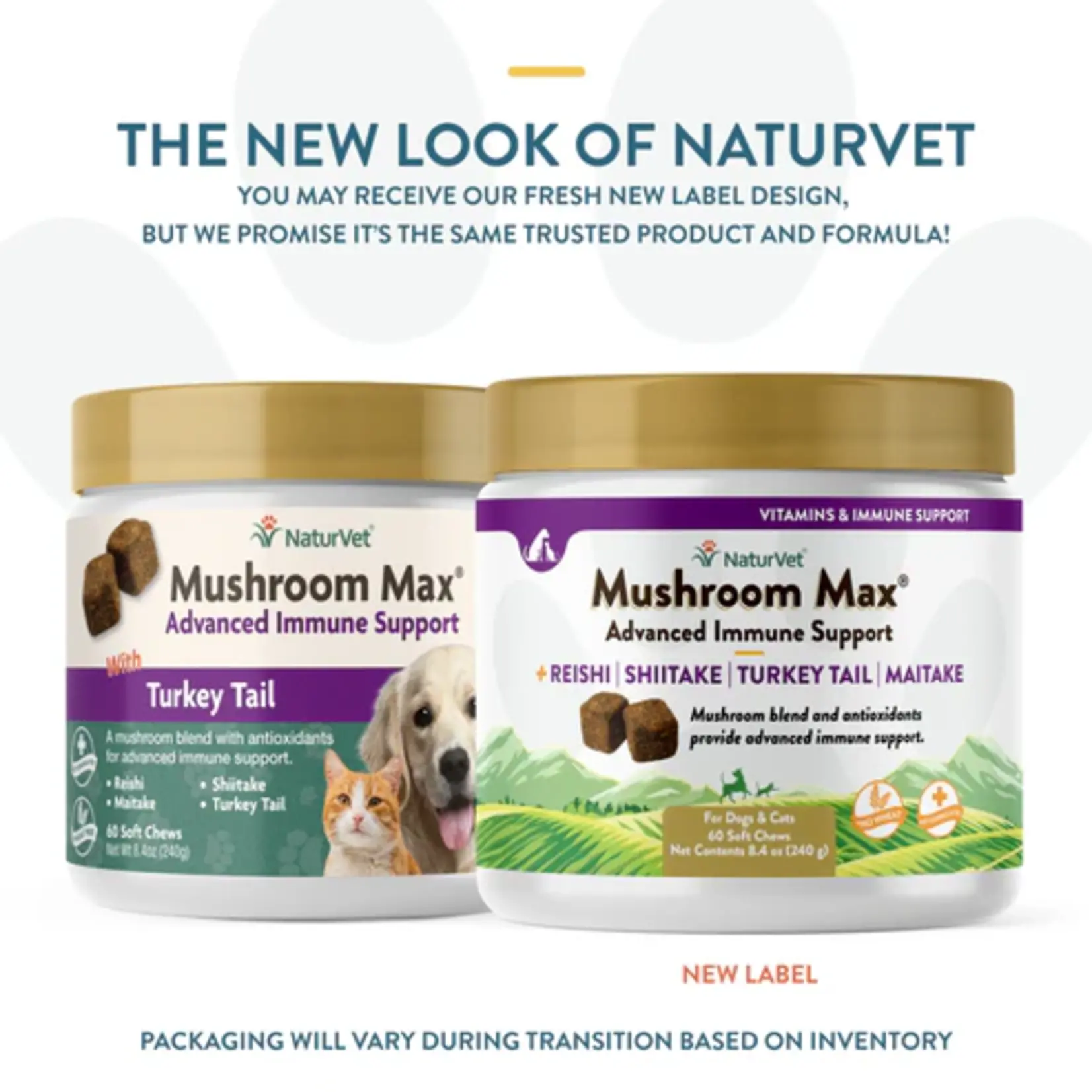 NaturVet NaturVet Mushroom Max Advanced Immune Support with Turkey Tail 60 chews
