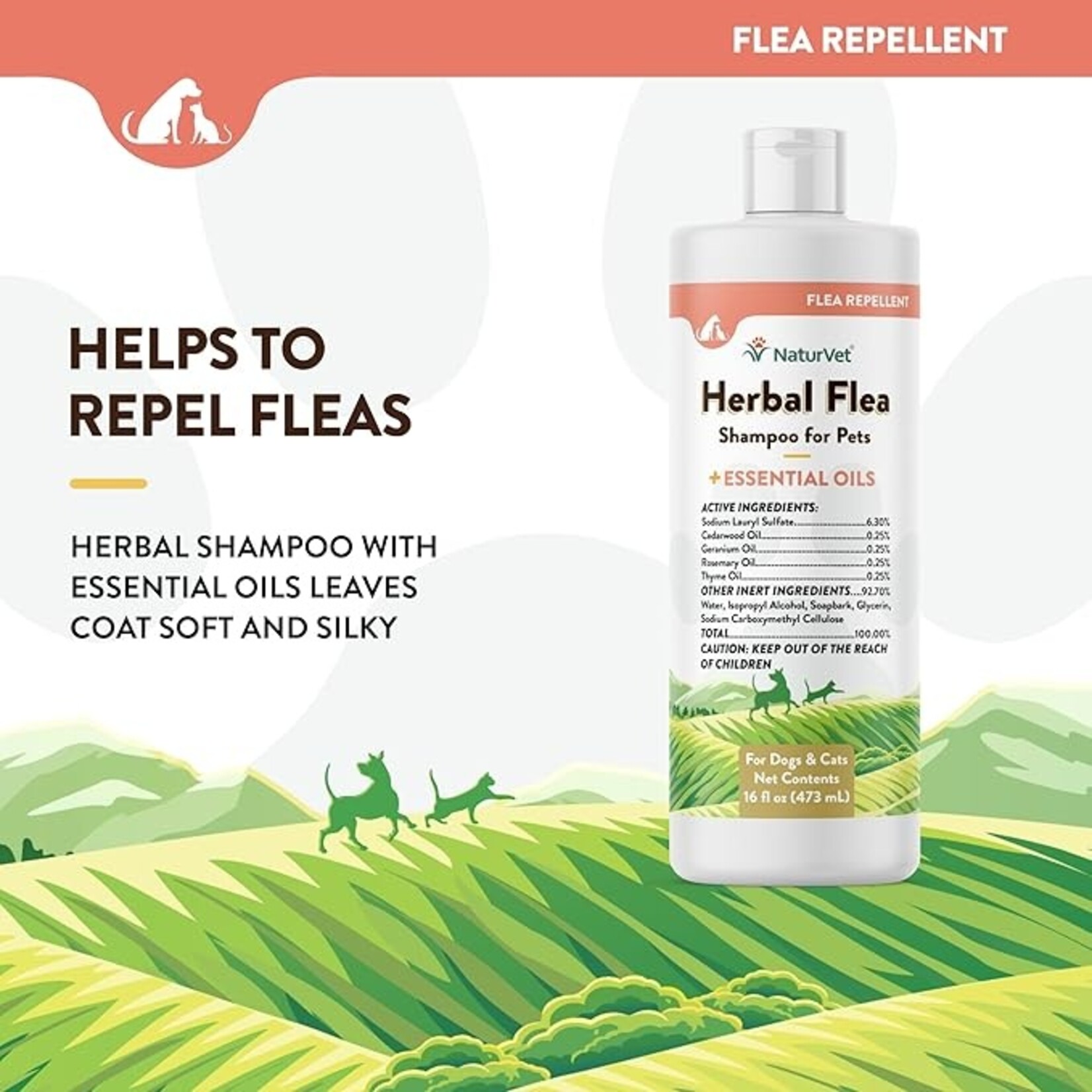 NaturVet NaturVet Herbal Flea Shampoo 16oz