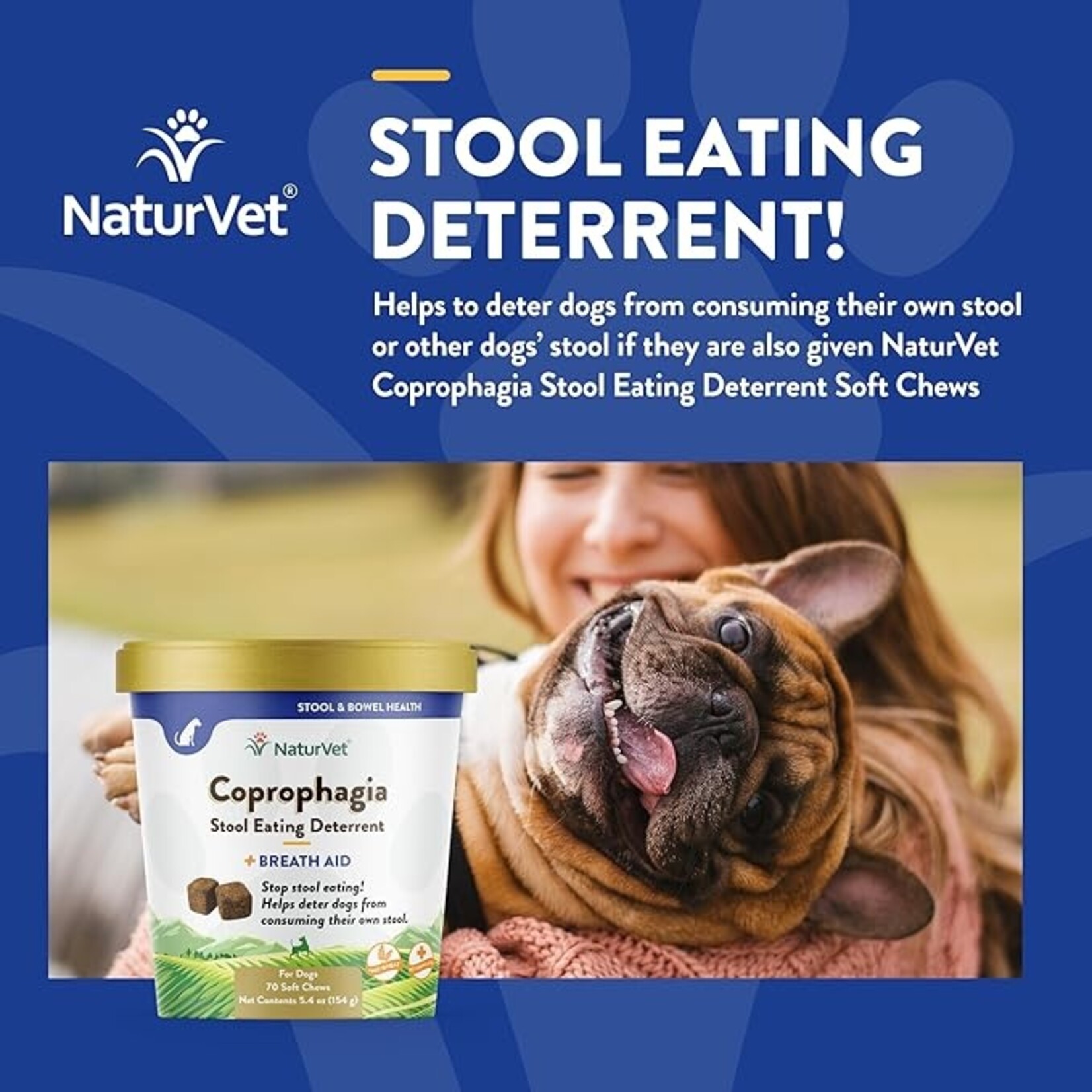 NaturVet NaturVet Coprophagia Stool Eating Deterrent Soft Chews 70ct