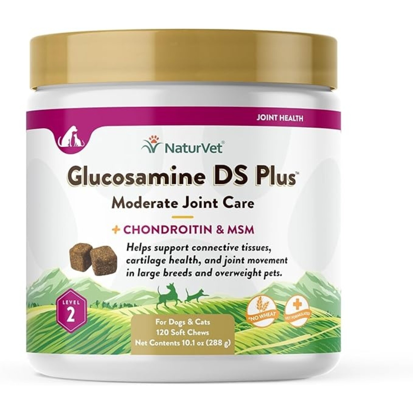 NaturVet NaturVet Glucosamine DS+ Level 2 Soft Chews 120ct Jar