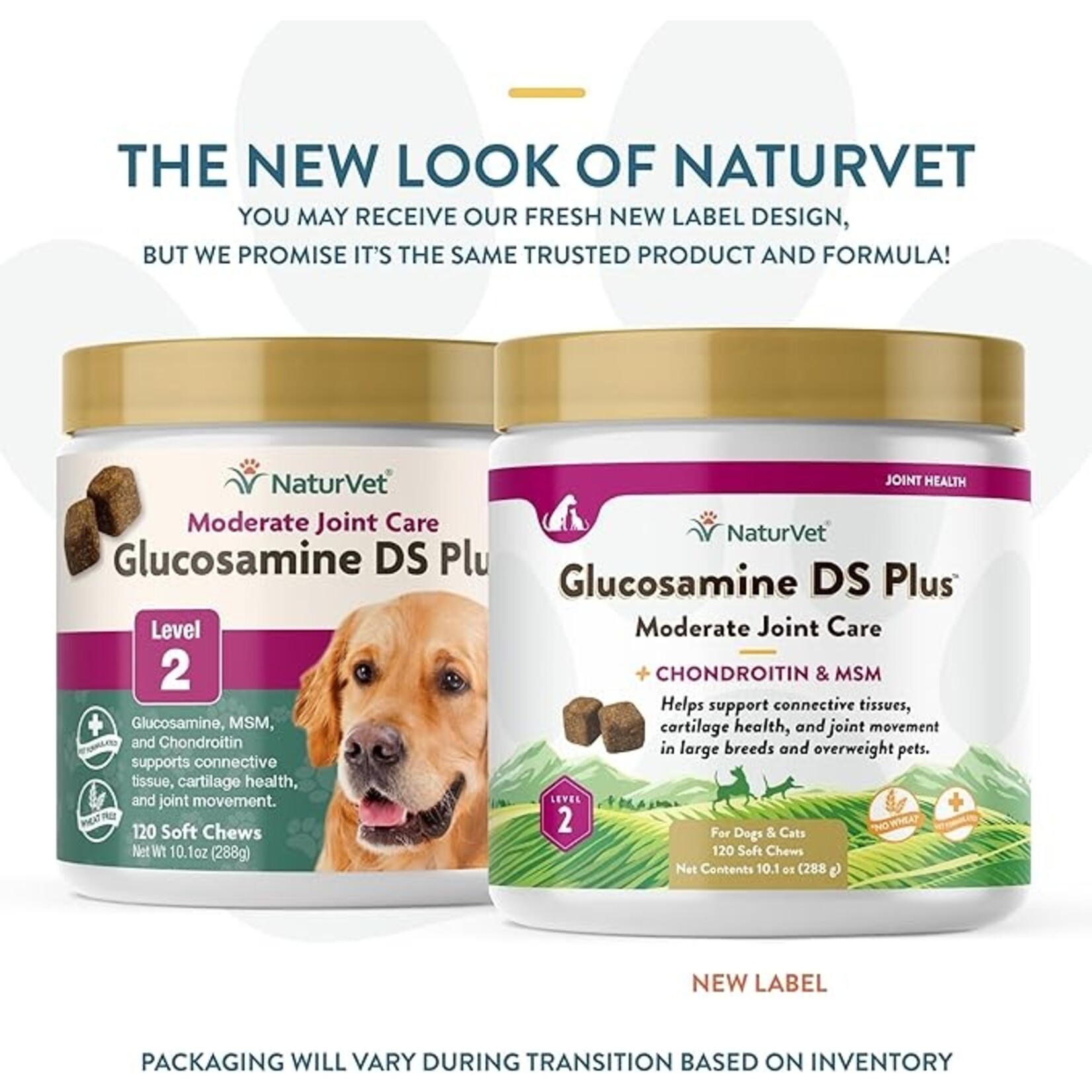 NaturVet NaturVet Glucosamine DS+ Level 2 Soft Chews 120ct Jar