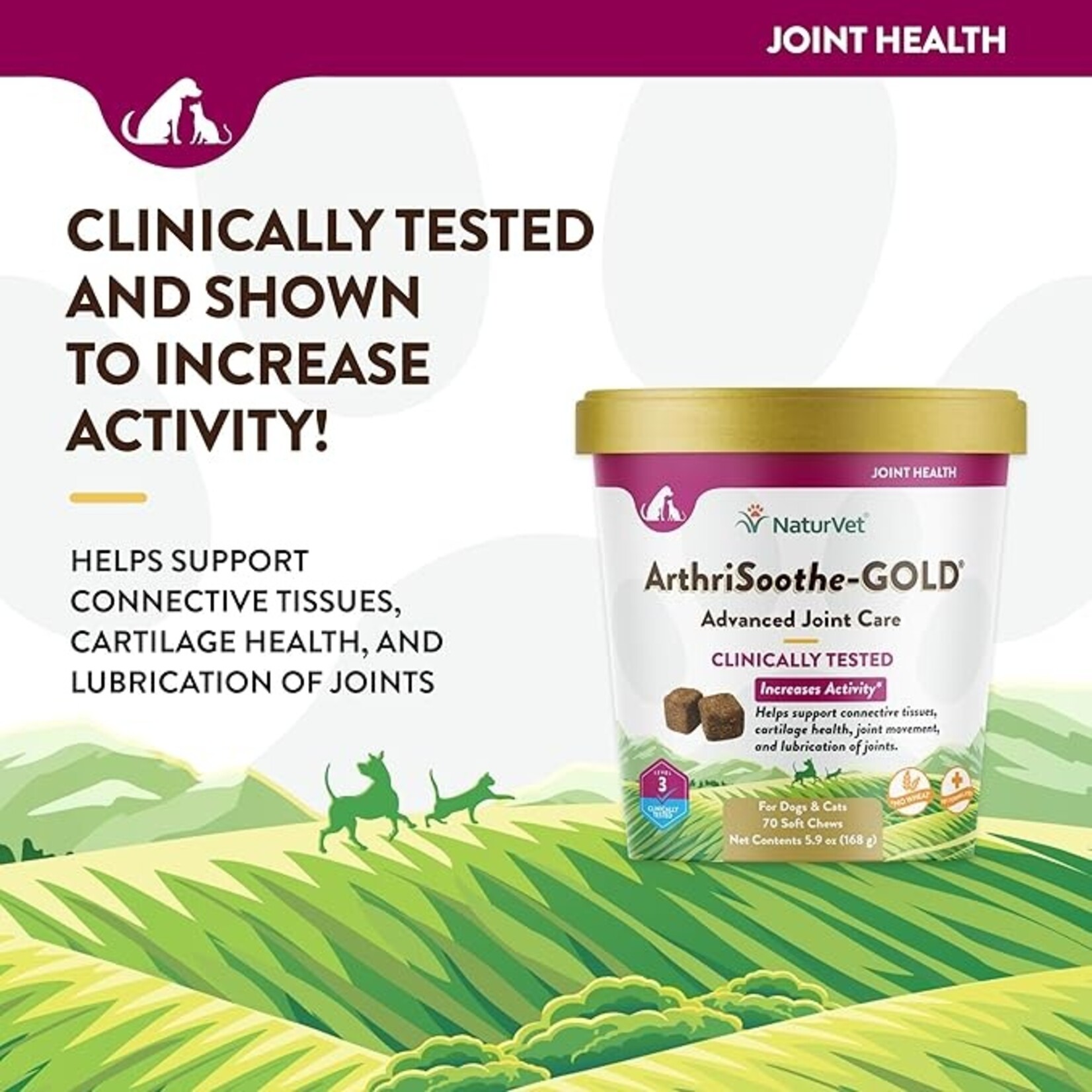 NaturVet NaturVet ArthriSoothe-Gold Advanced Care Soft Chews 70ct