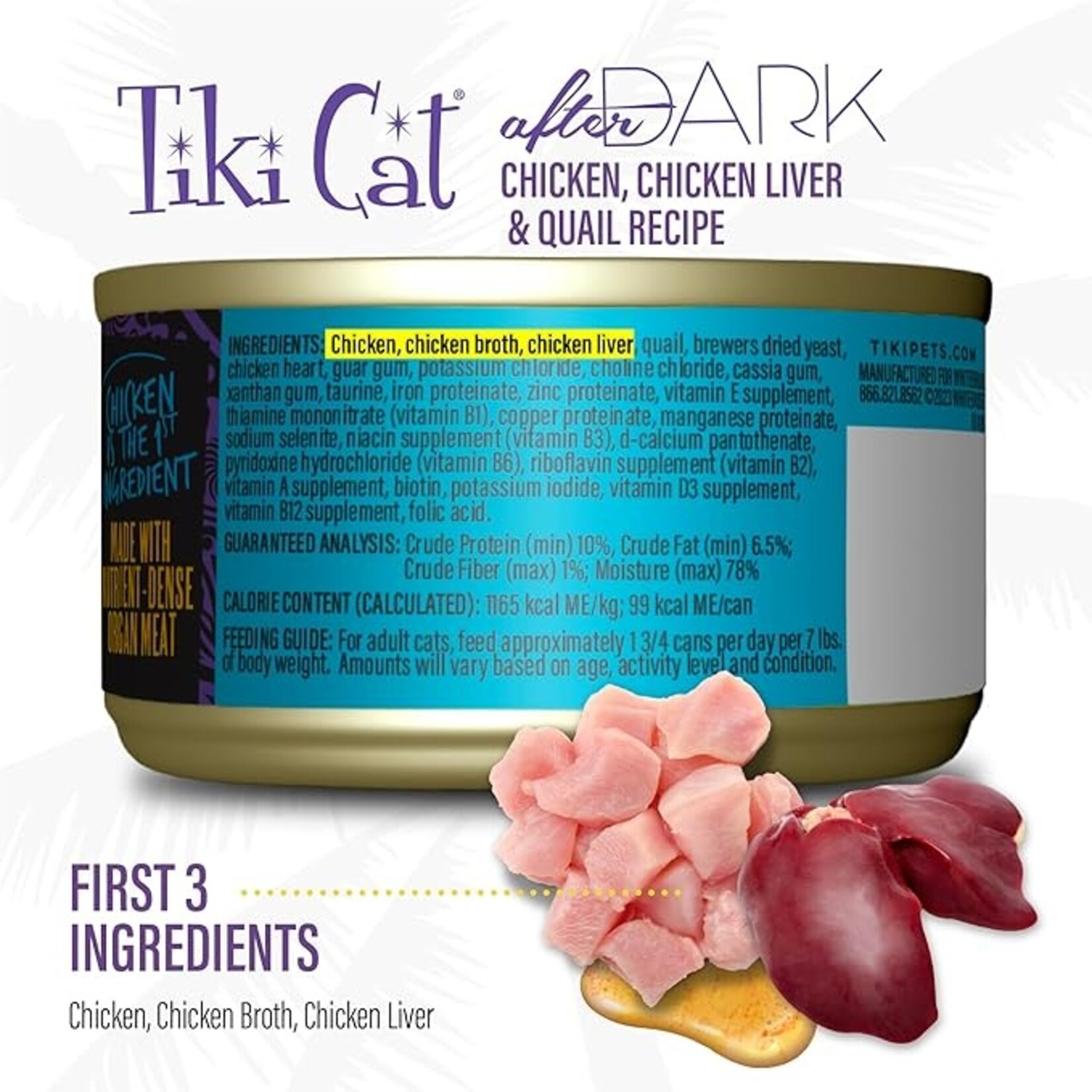 Tiki Cat Tiki Cat After Dark - Chicken, Chicken Liver & Quail Pate 3oz (case 12)