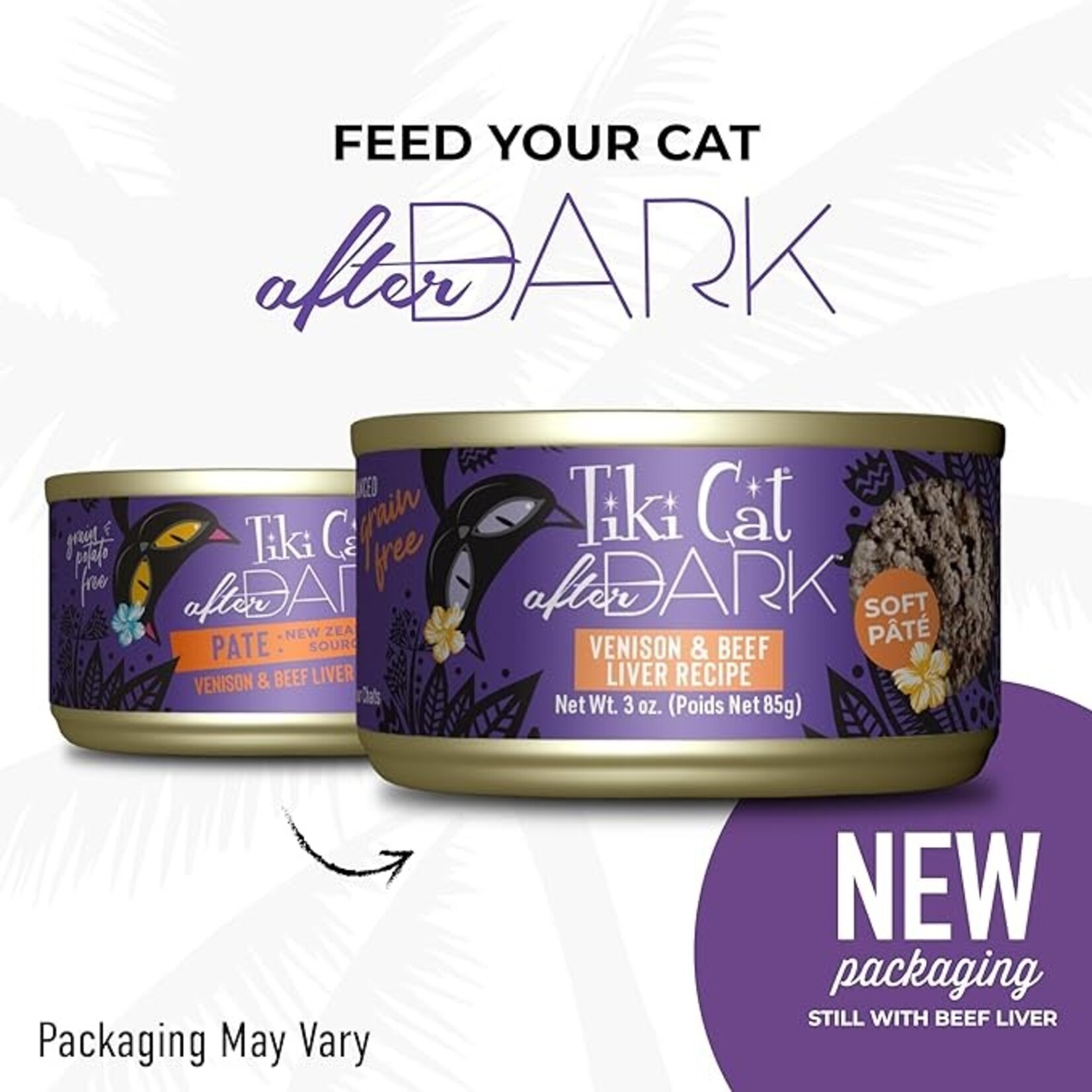 Tiki Cat Tiki Cat After Dark - Venison & Beef Liver Pate 3oz (case 12)