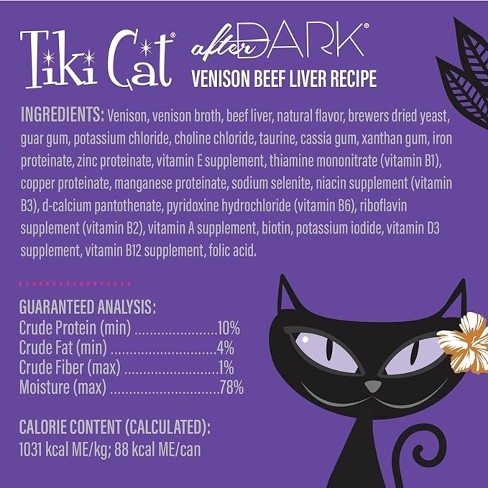 Tiki Cat Tiki Cat After Dark - Venison & Beef Liver Pate 3oz (case 12)