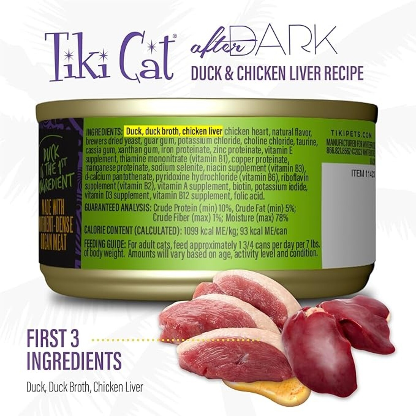 Tiki Cat Tiki Cat After Dark - Duck & Chicken Liver Pate 3oz (case 12)