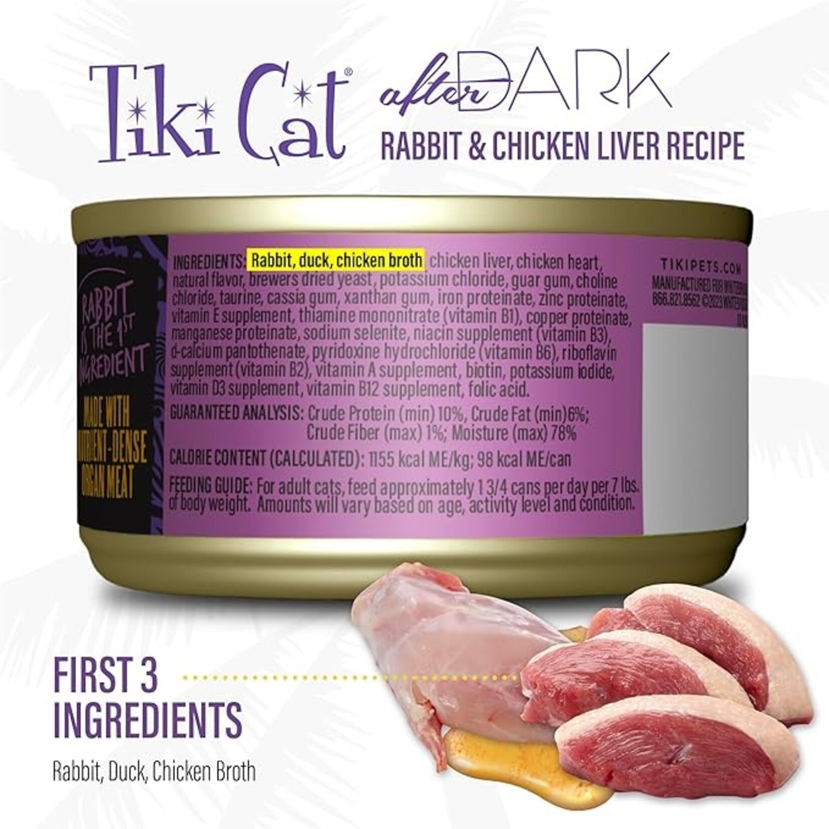 Tiki Cat Tiki Cat After Dark - Rabbit & Chicken Liver Pate 3oz (case 12)