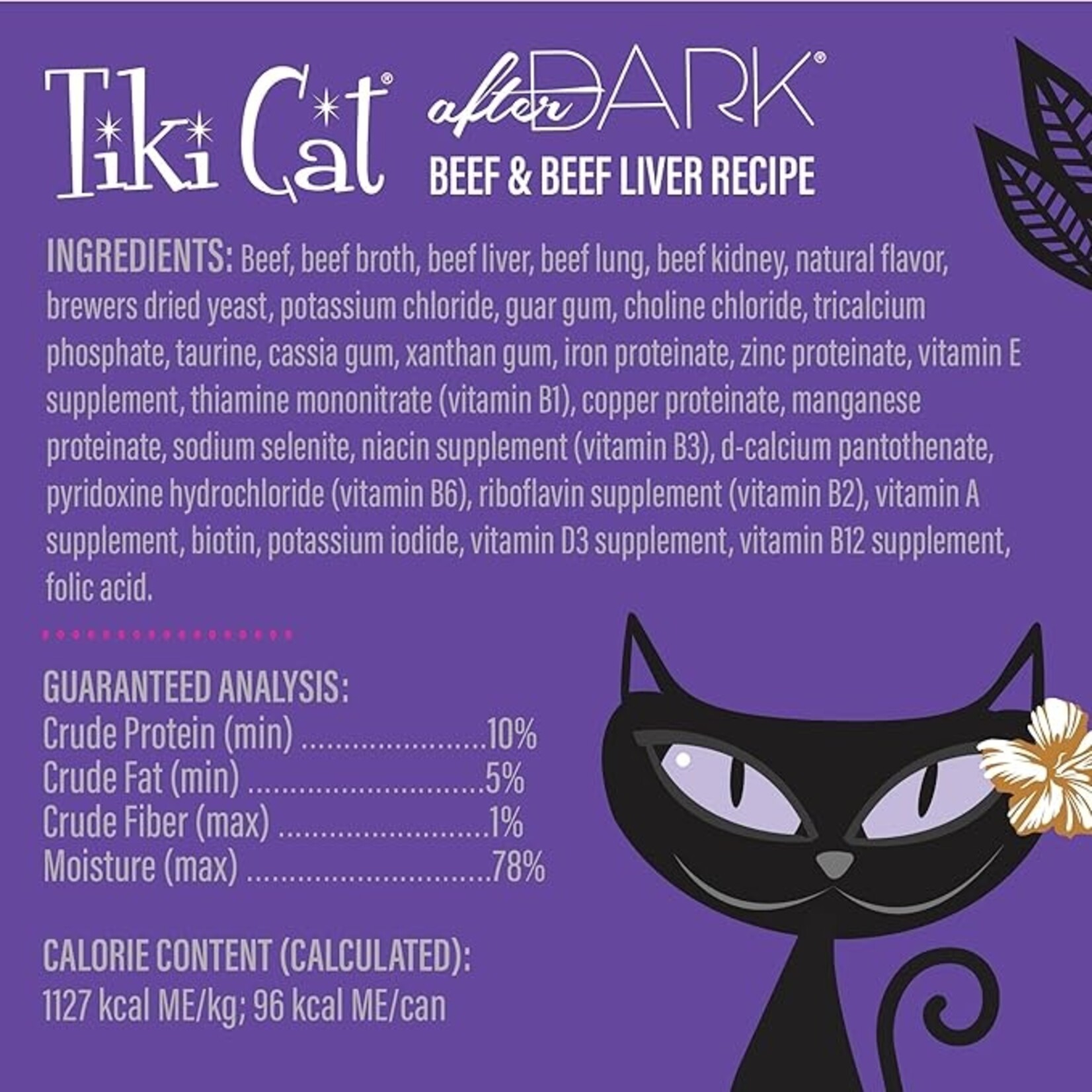 Tiki Cat Tiki Cat After Dark - Beef & Beef Liver Pate 3oz (case 12)