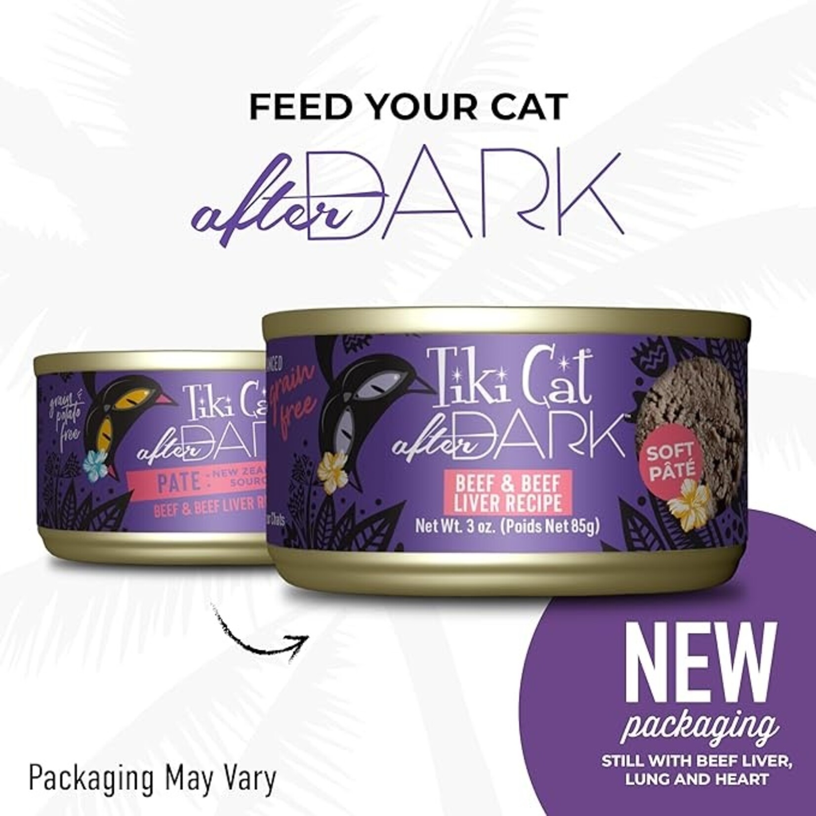 Tiki Cat Tiki Cat After Dark - Beef & Beef Liver Pate 3oz (case 12)