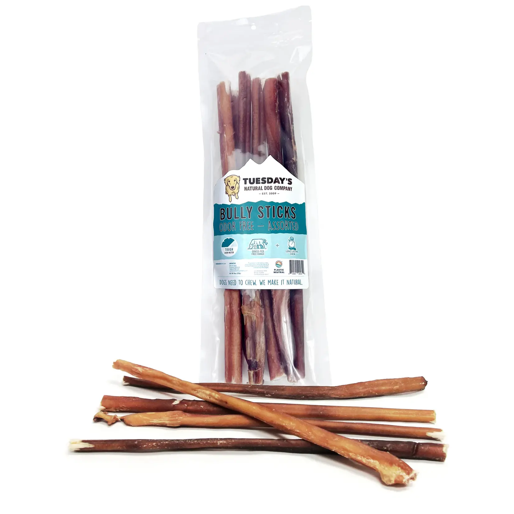 Tuesday's Natural Dog Company Tuesdays 11” Bully Stick Standard Odor Free