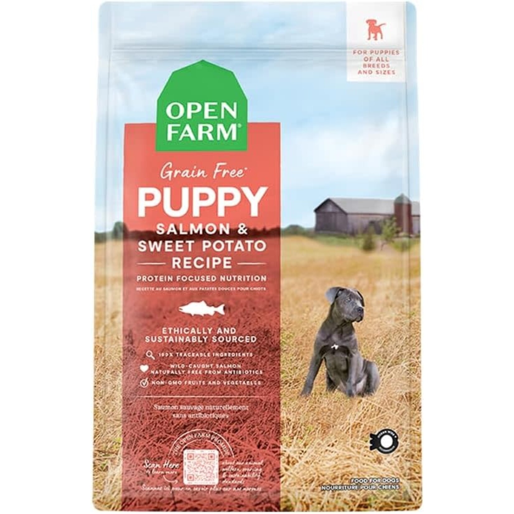 Open Farm Open Farm Puppy Grain Free Salmon & Sweet Potato Recipe Dog 4lb