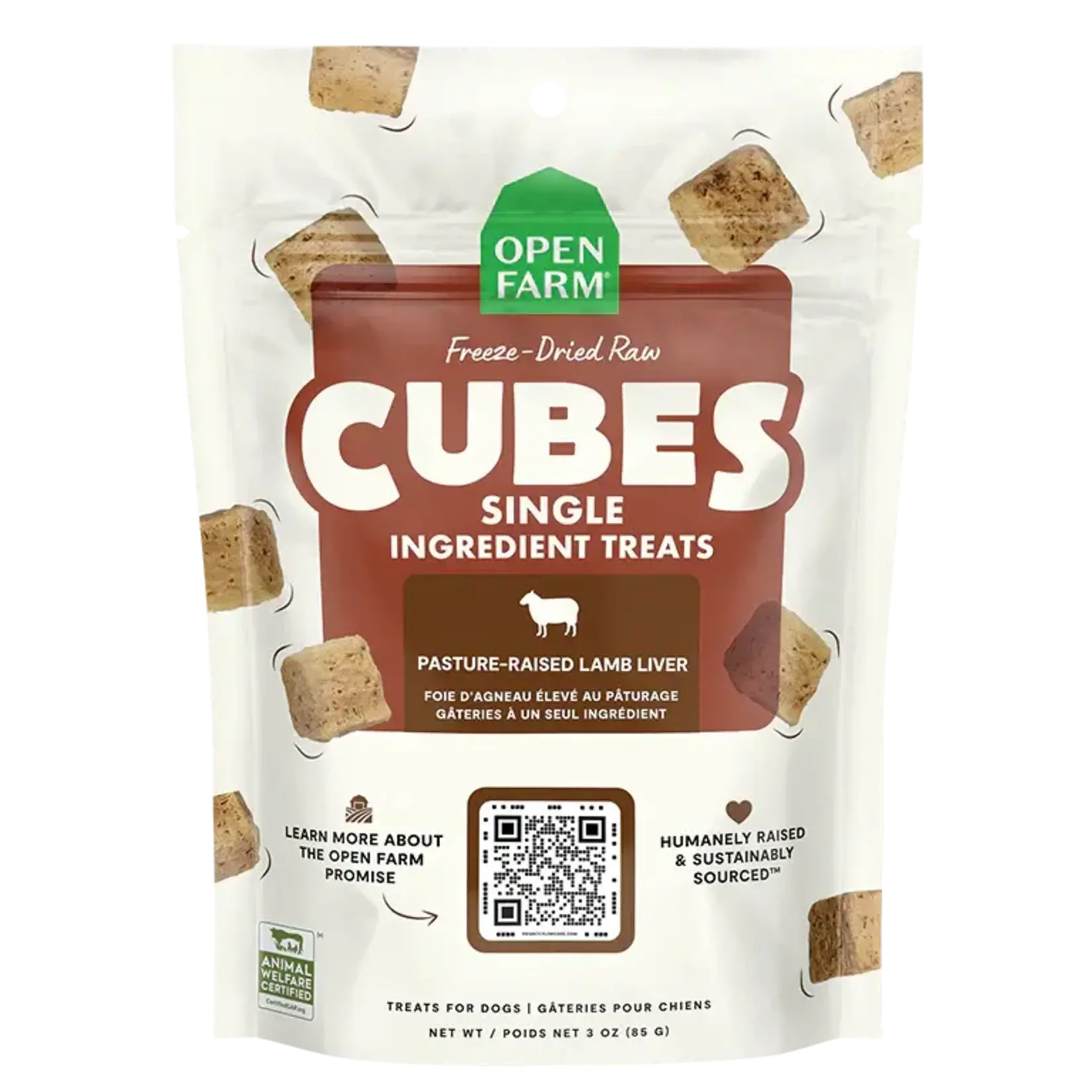 Open Farm Open Farm Cube Freeze-Dried Raw Lamb Liver 3oz