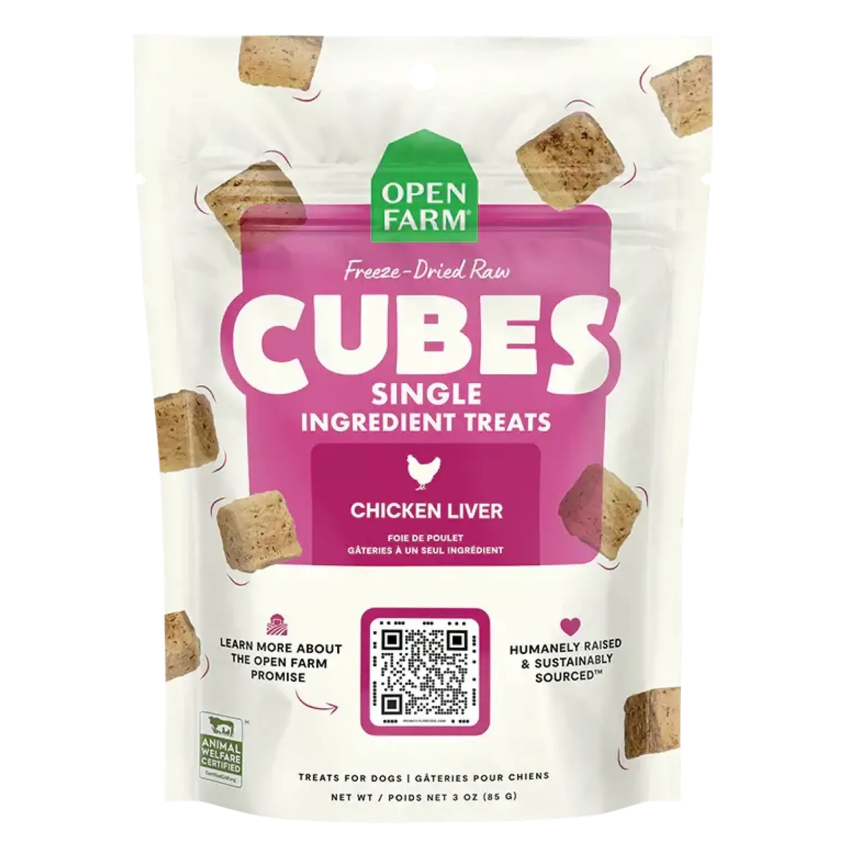 Open Farm Open Farm Cube Freeze-Dried Raw Chicken Liver 3oz