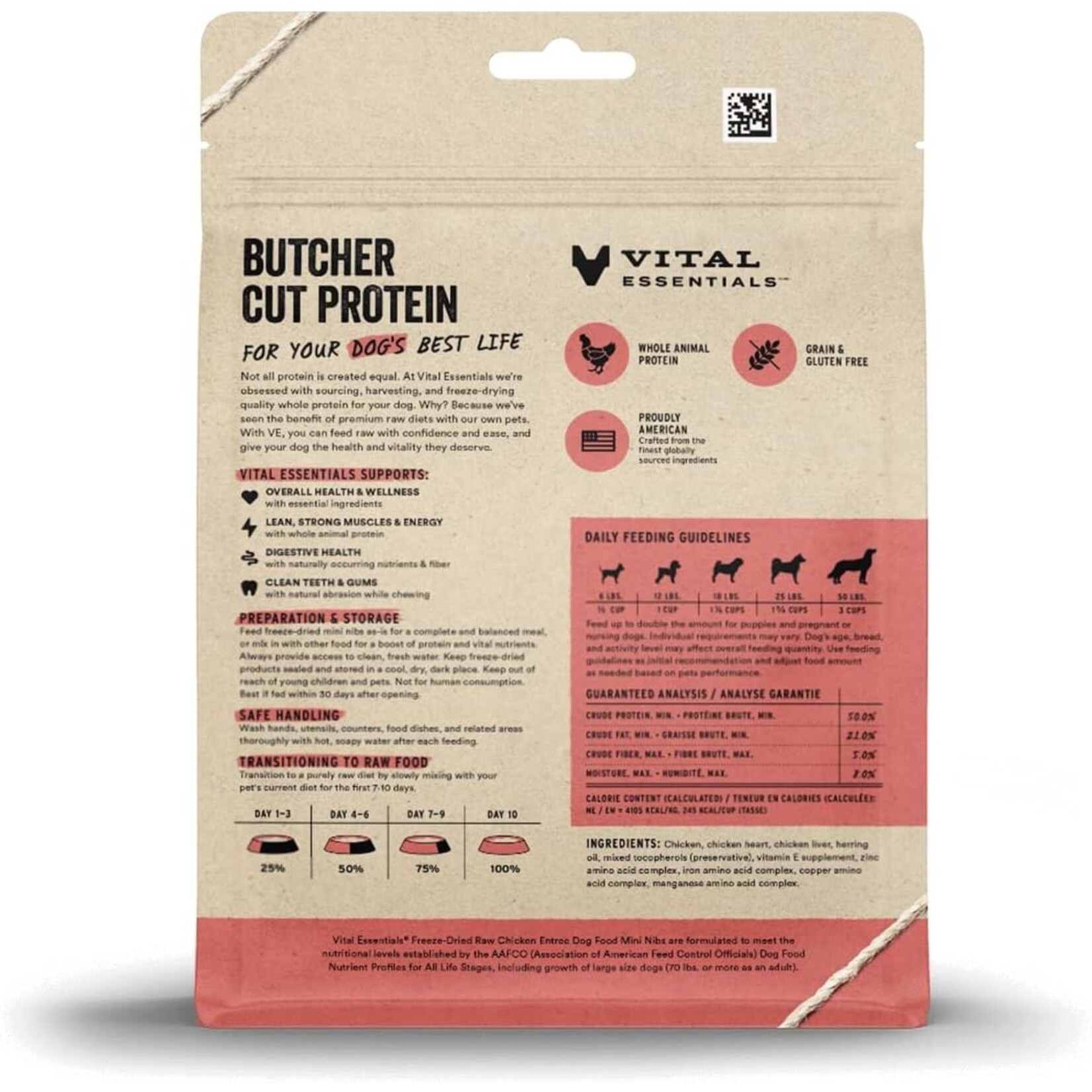 VITAL ESSENTIALS VITAL ESSENTIALS DOG FREEZE-DRIED MINI NIBS CHICKEN 5.5OZ