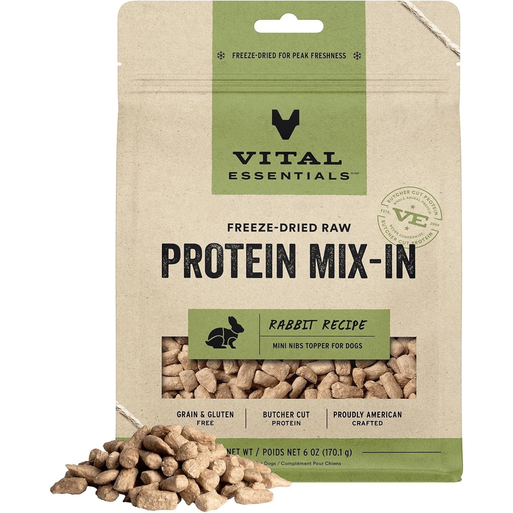 VITAL ESSENTIALS Vital Essentials Mix In Rabbit Freeze dried 6OZ