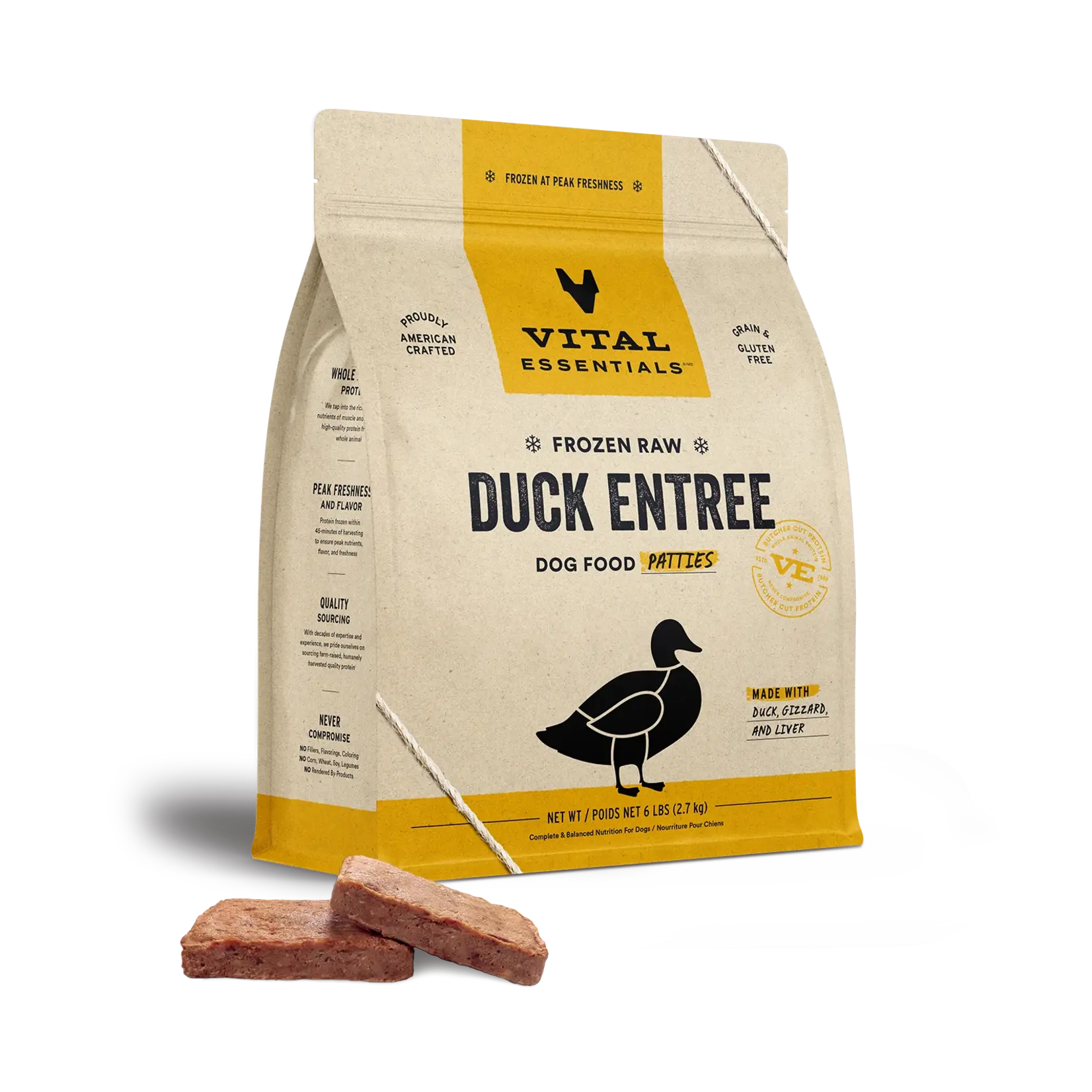 VITAL ESSENTIALS Vital Essentials Raw Dog Frozen Duck Patties 6lb
