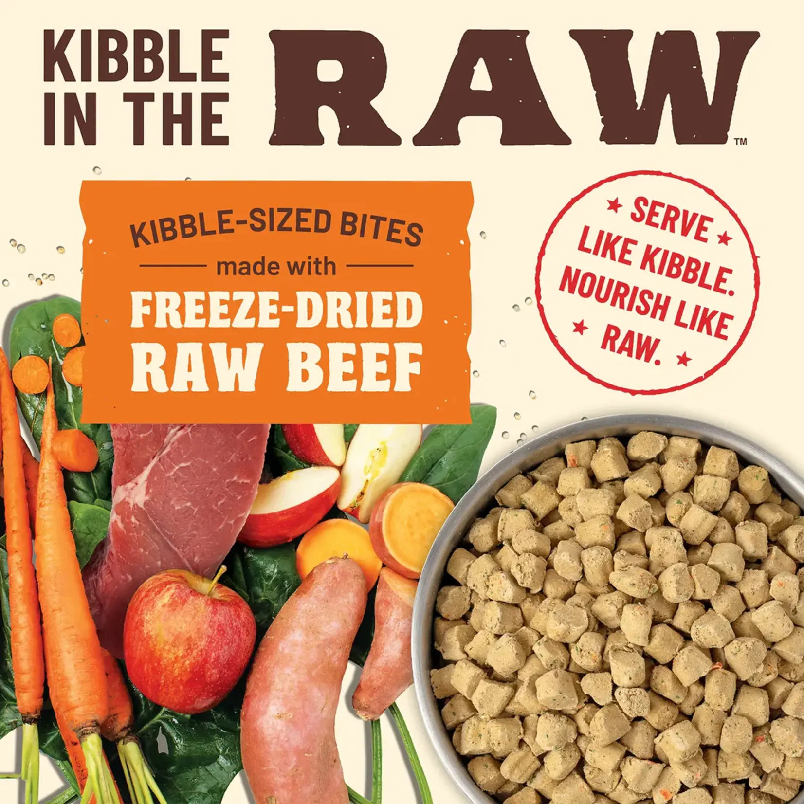 Primal Primal Dog Food  Kibble in the Raw Beef Formula 1.5lb