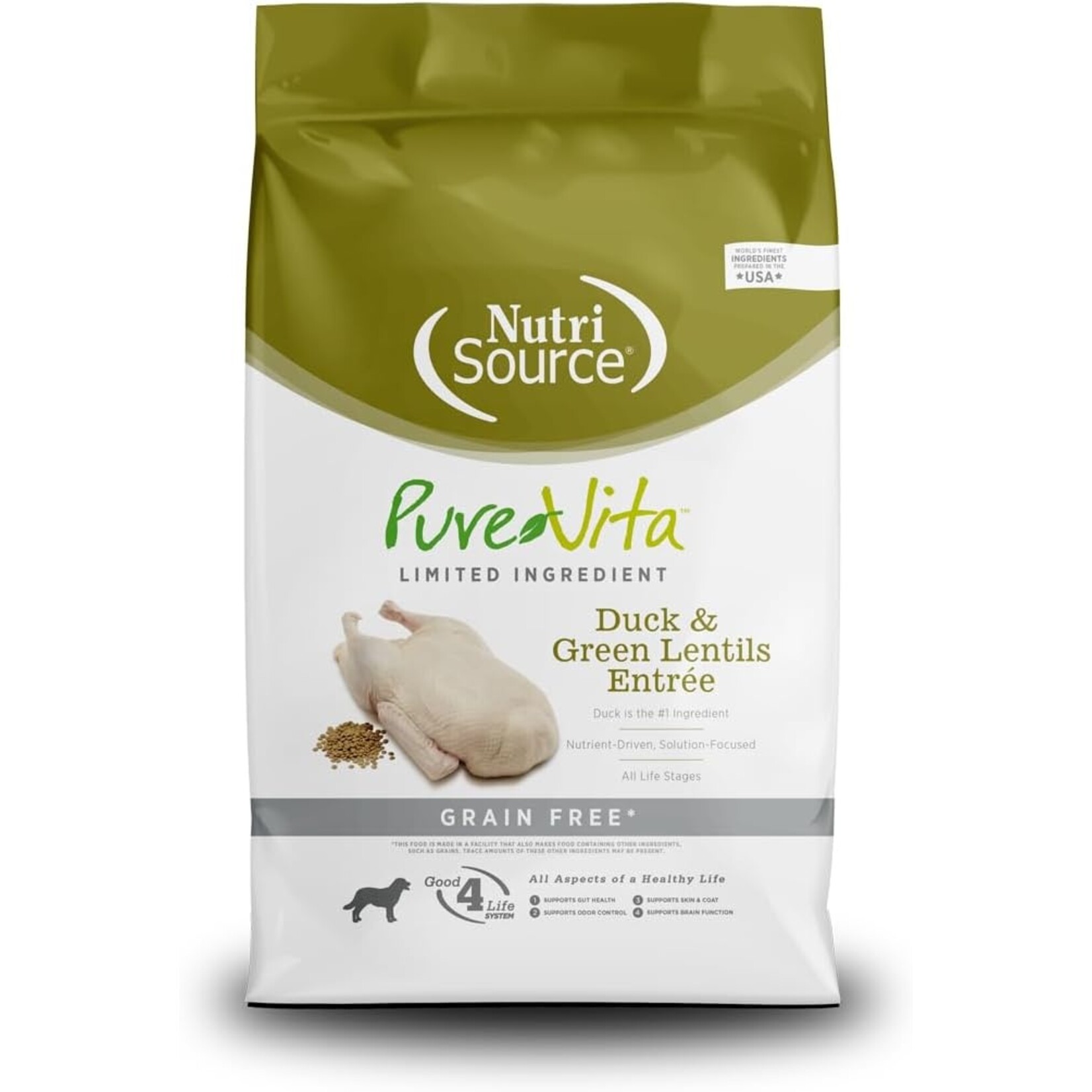 PureVita NutriSource PureVita Duck & Green Lentils Dog 4lb (special order only)