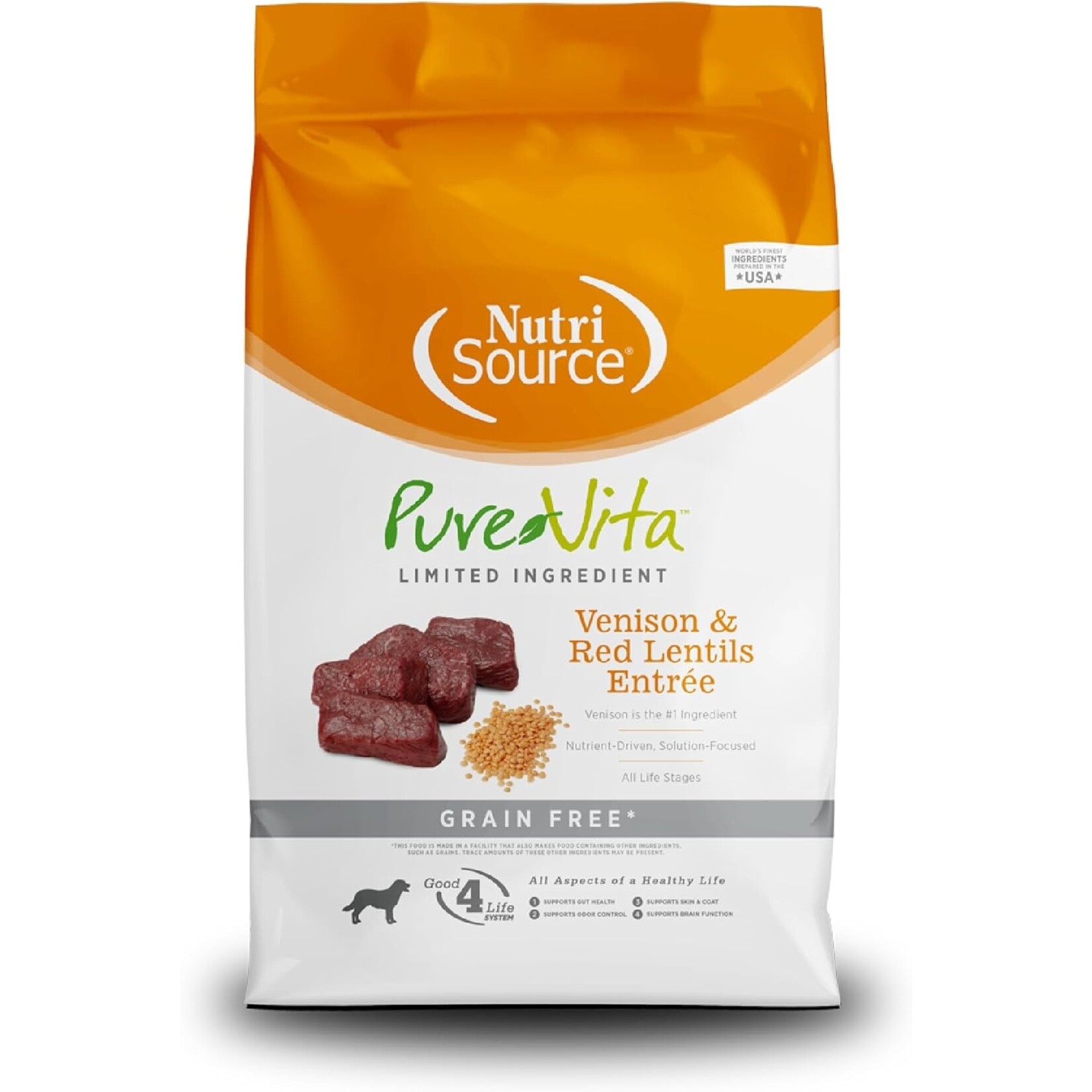 PureVita NutriSource PureVita Grain Free Venison & Lentil Dog 4lb ( special order only)
