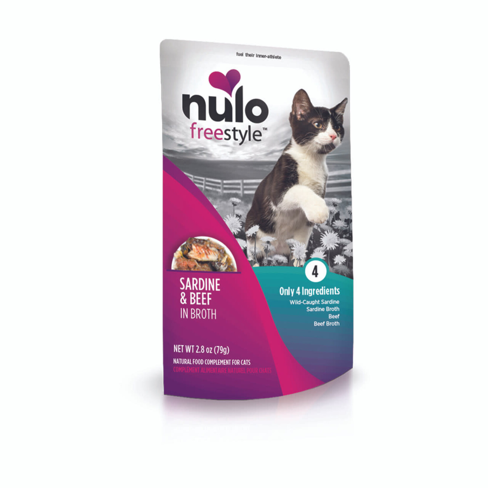 Nulo Nulo Freestyle Beef Sardine Broth Wet Cat Topper 2.8oz Case 24