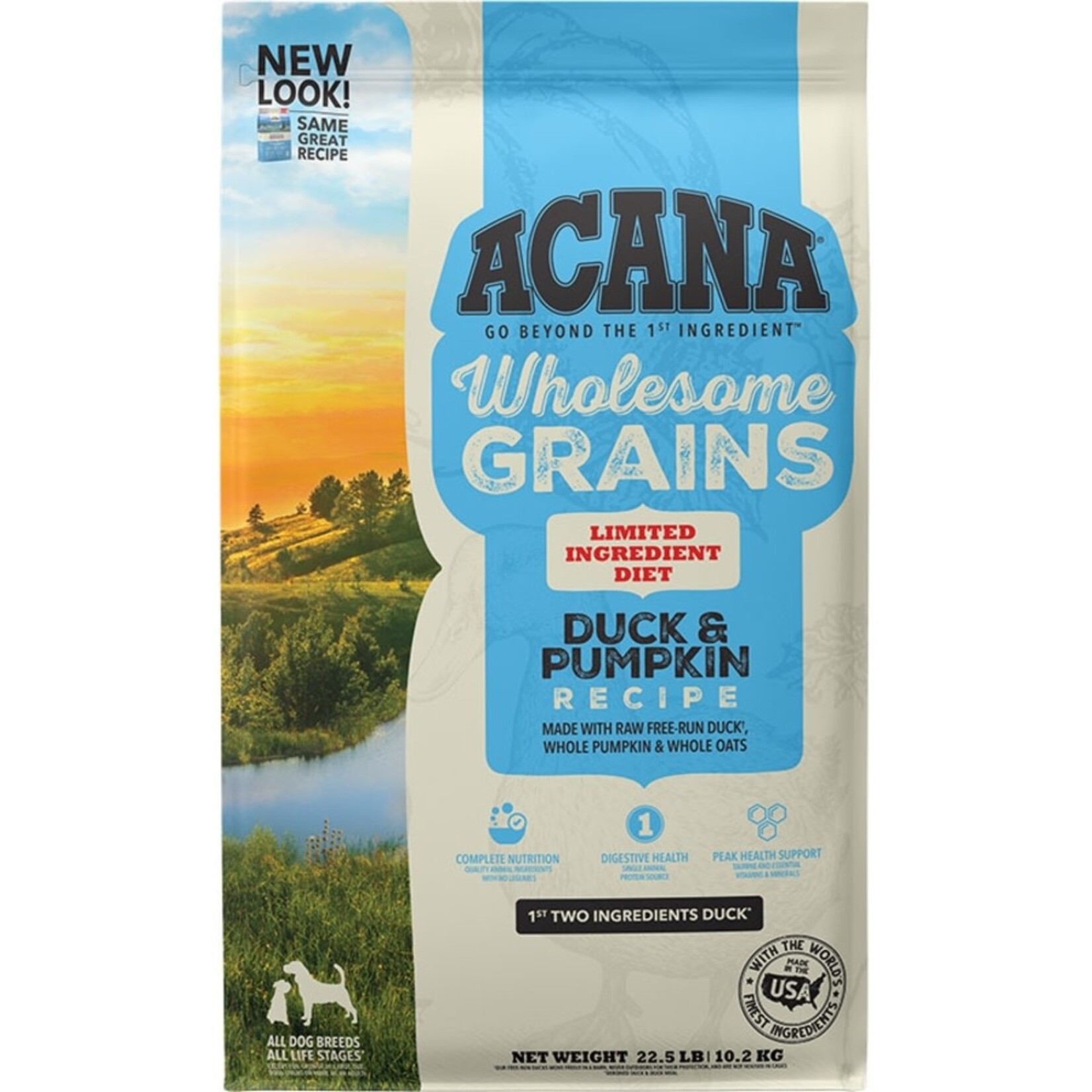 Acana Duck & Pumpkin Grains Singles 22.5lbs