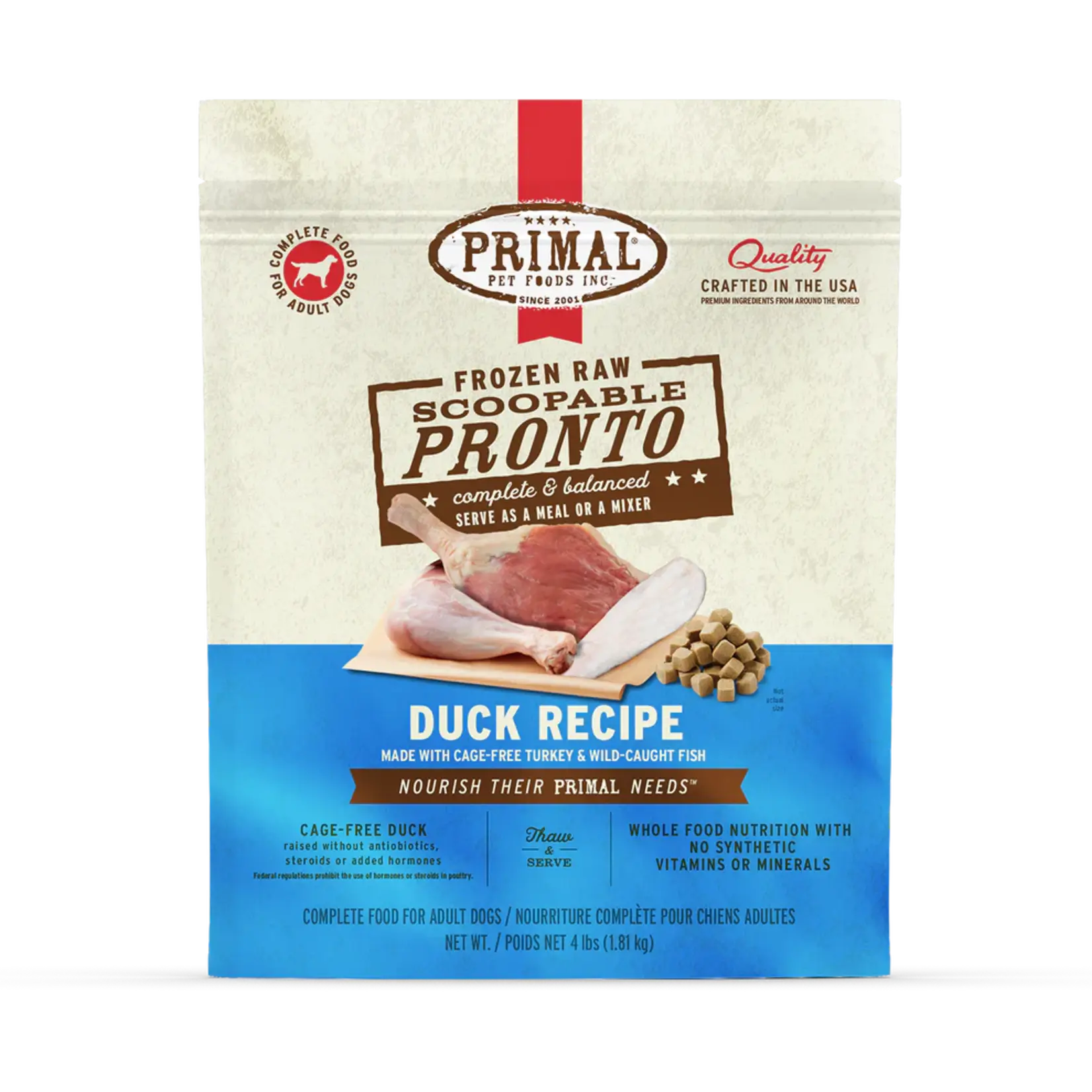 Primal Primal Dog Frozen Duck Turkey & Fish Nuggets 3lbs