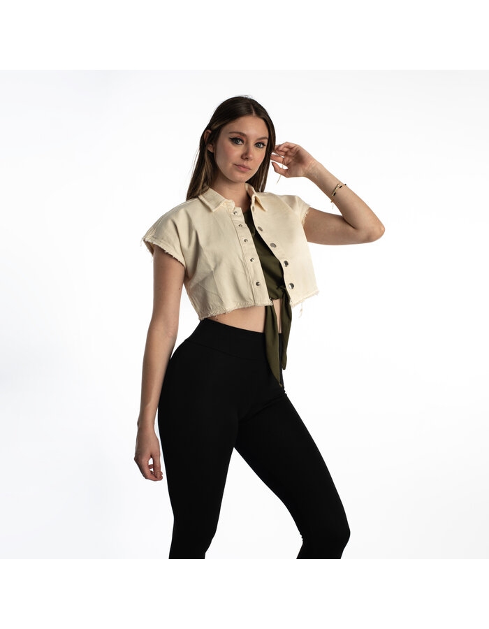 ashlyn denim crop top