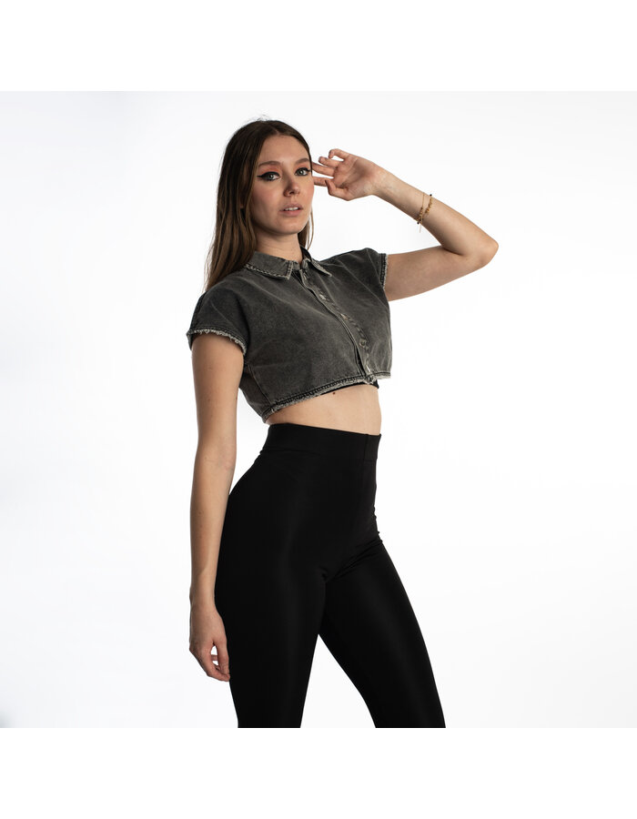 ashlyn denim crop top