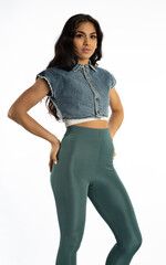 ashlyn denim crop top