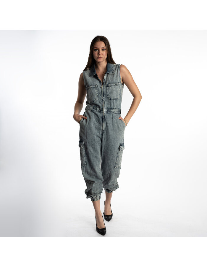 faye denim jumpsuit