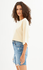 one shoulder sweatshirt