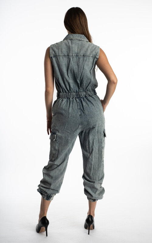 faye denim jumpsuit