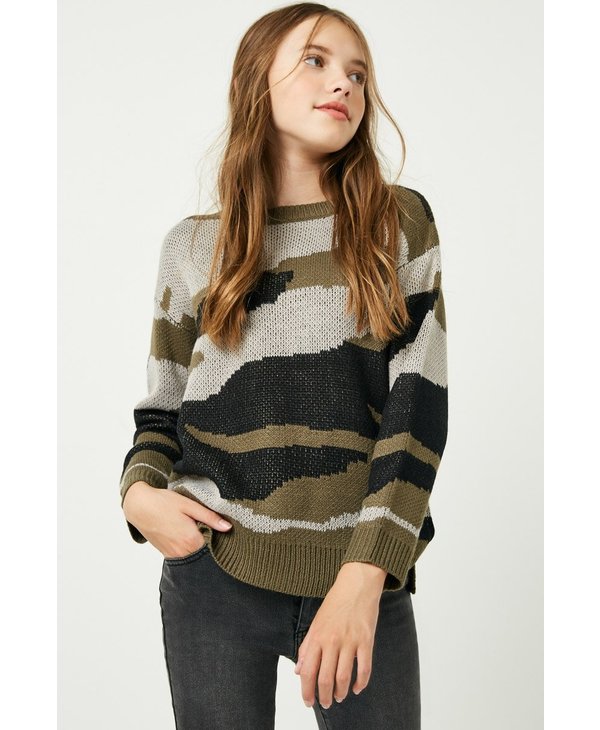 Knit Camo Sweater
