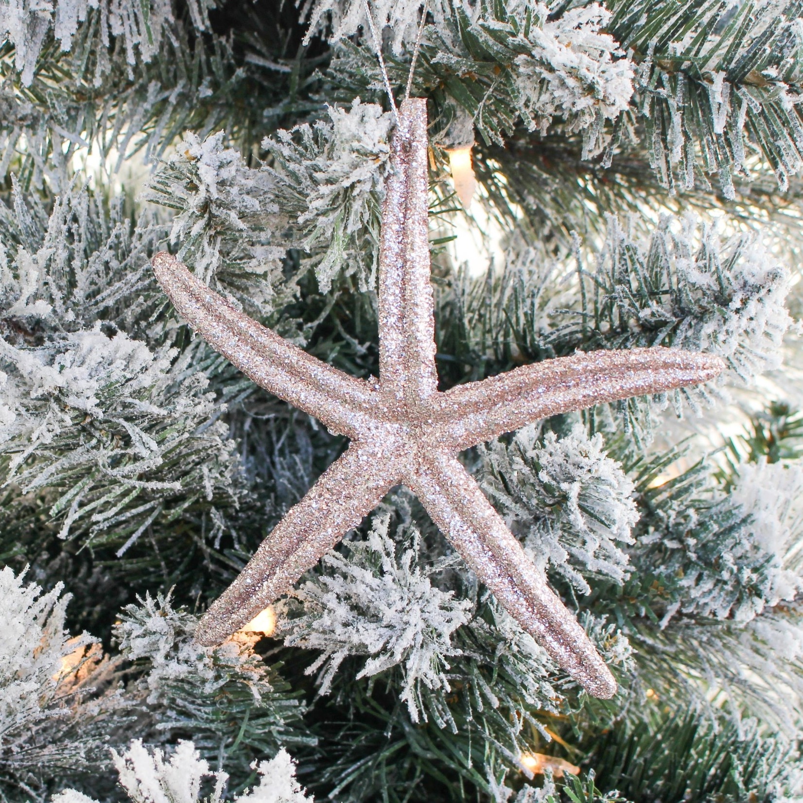 Ornament, Sparkly Sea Star (Pink)