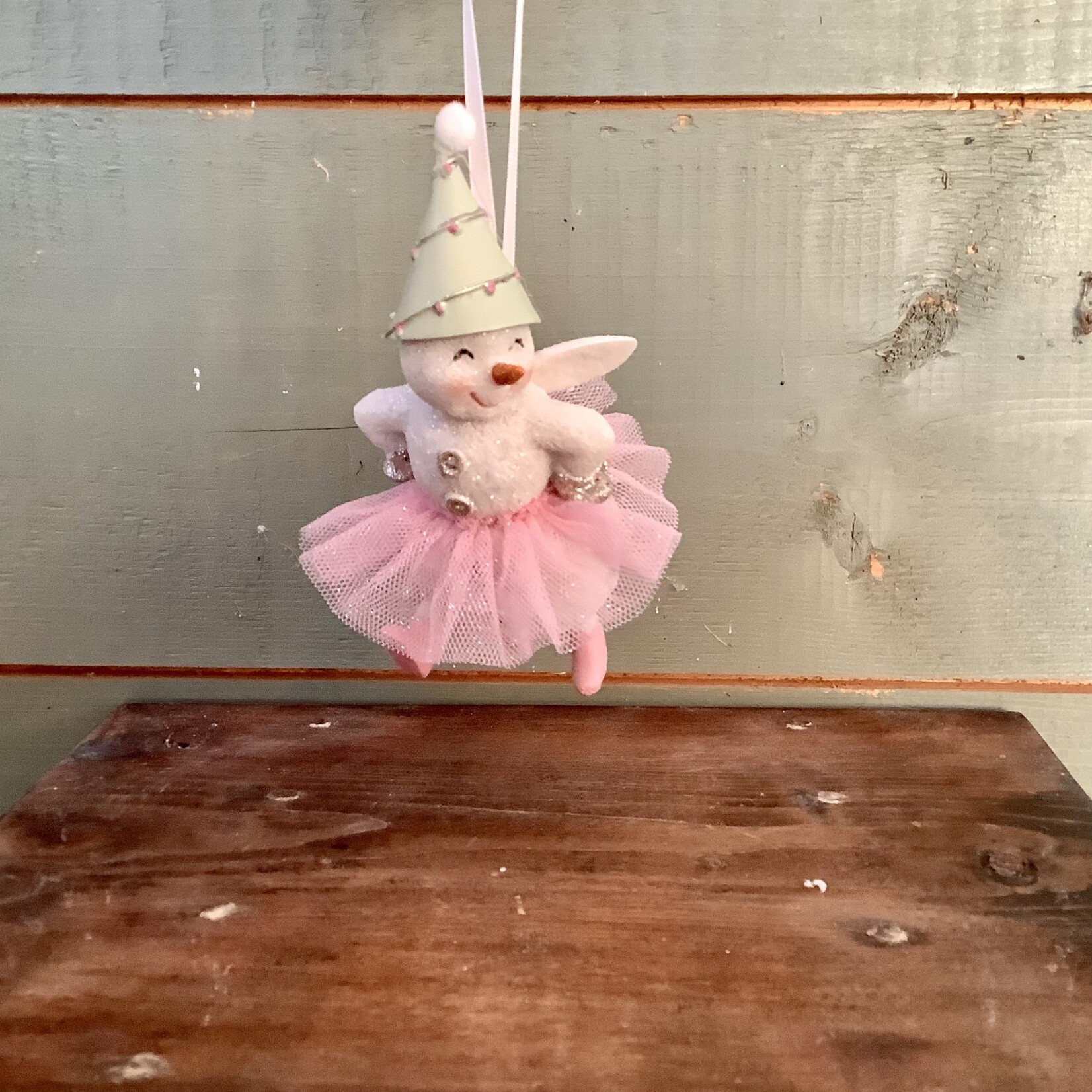 Dancing Snowman Ornament- 5.5"H