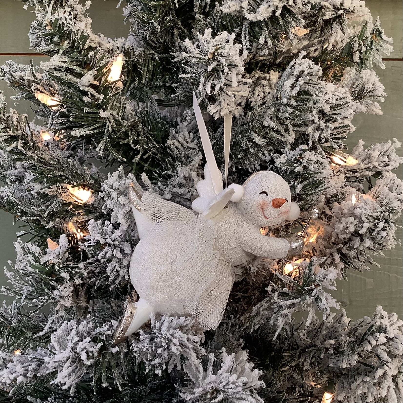 Dancing Snowman Ornament- 5.5"H