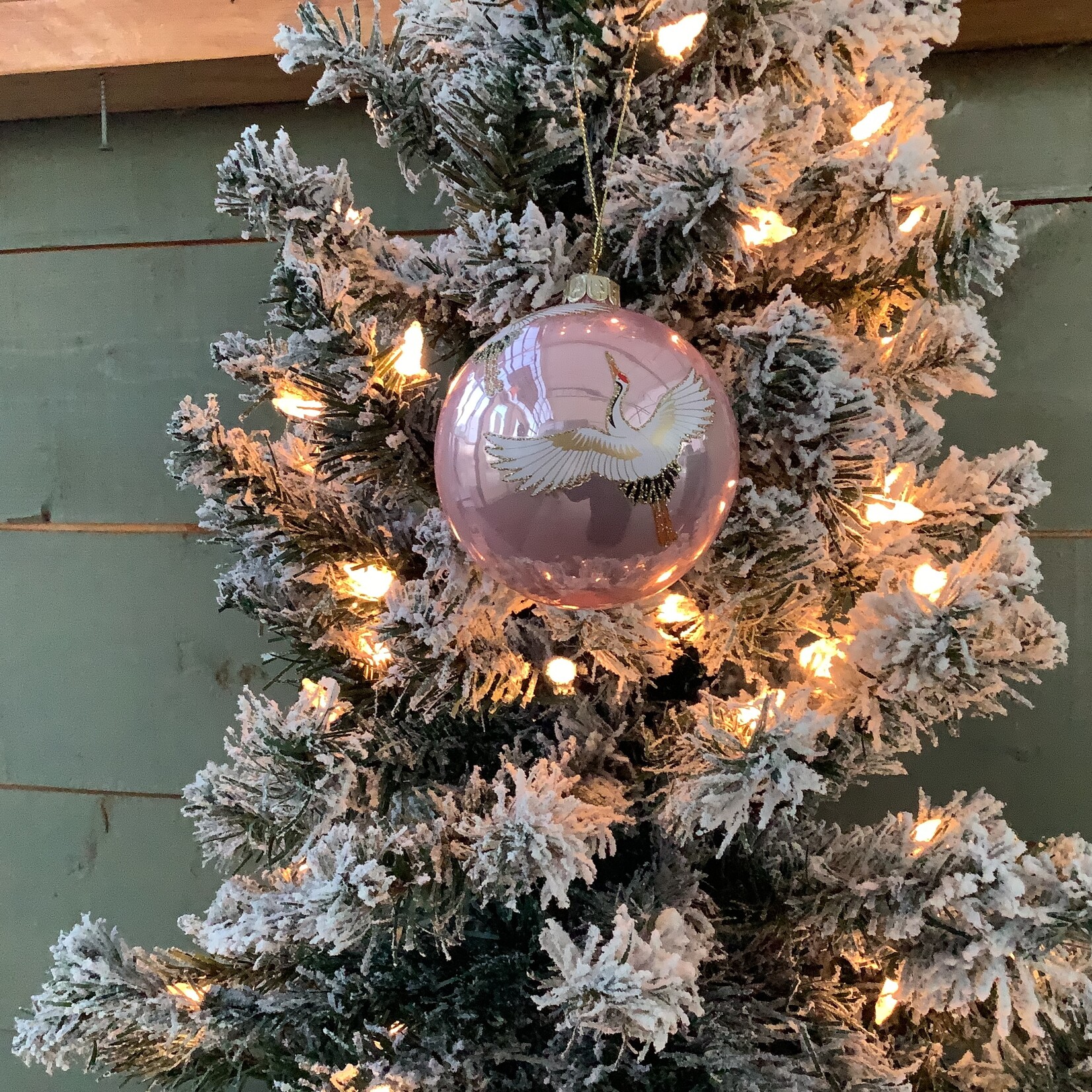 Flying Crane Ball Ornament-3"D