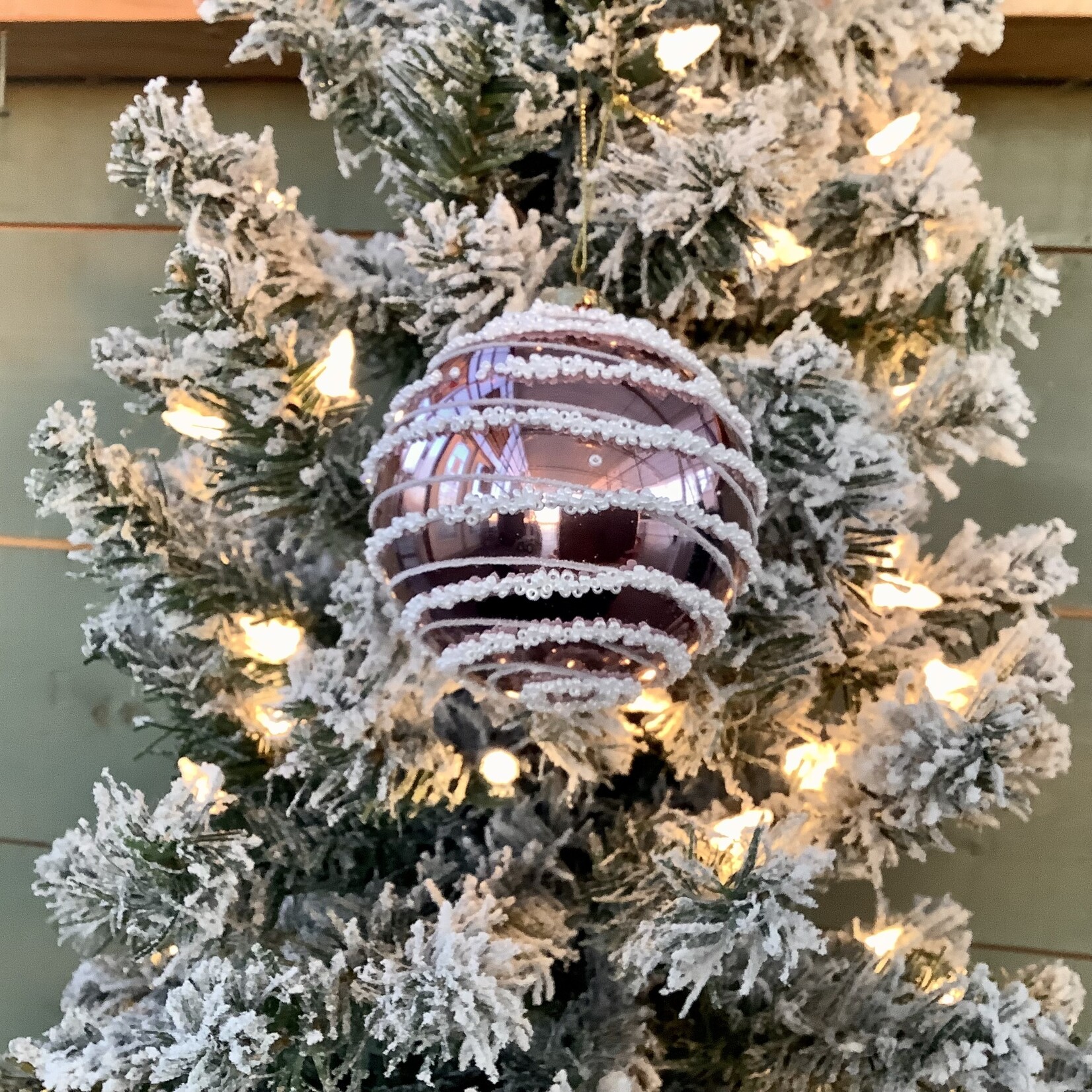Rose Spiral Ball Ornament- 3"D