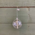 Ornament, Glass w/ Center Crystals